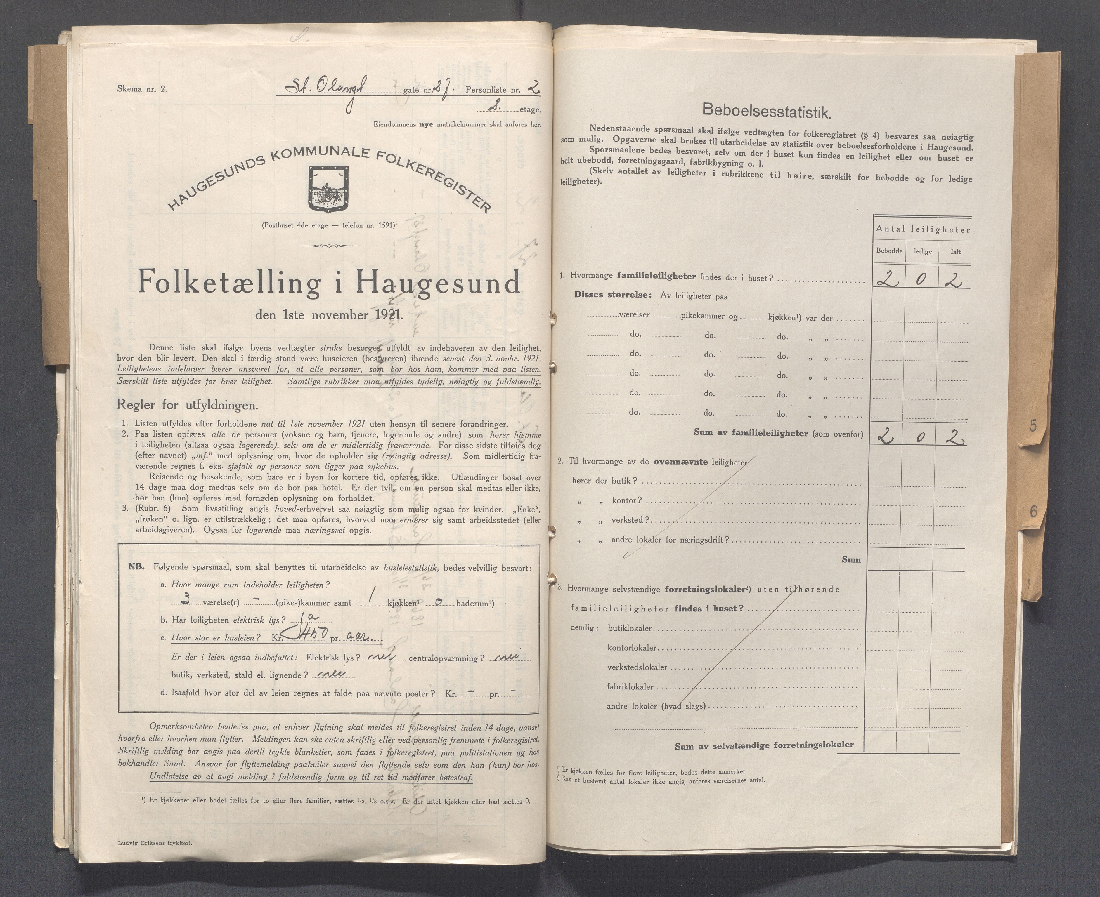 IKAR, Local census 1.11.1921 for Haugesund, 1921, p. 4314