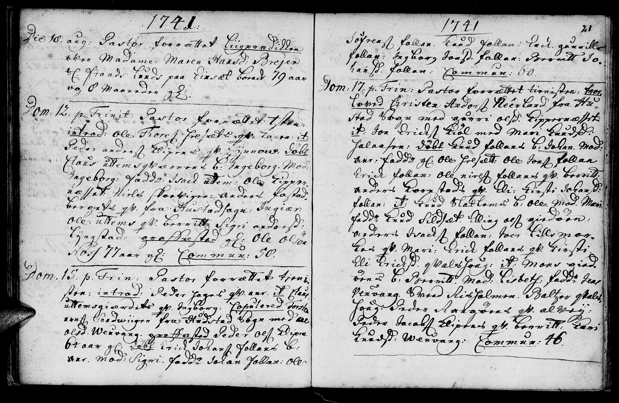 Ministerialprotokoller, klokkerbøker og fødselsregistre - Møre og Romsdal, AV/SAT-A-1454/570/L0827: Parish register (official) no. 570A01, 1737-1749, p. 21