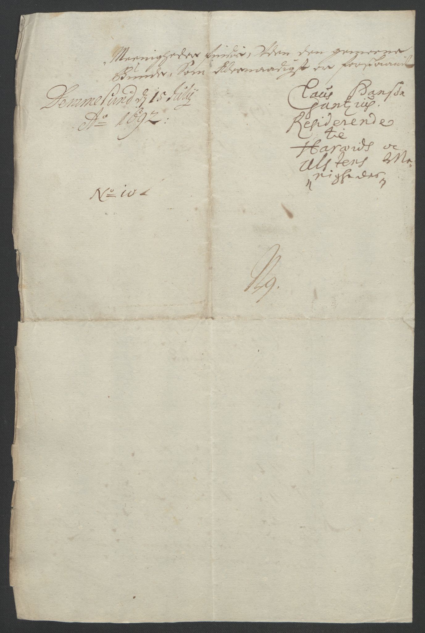 Rentekammeret inntil 1814, Reviderte regnskaper, Fogderegnskap, RA/EA-4092/R54/L3554: Fogderegnskap Sunnmøre, 1691-1693, p. 299