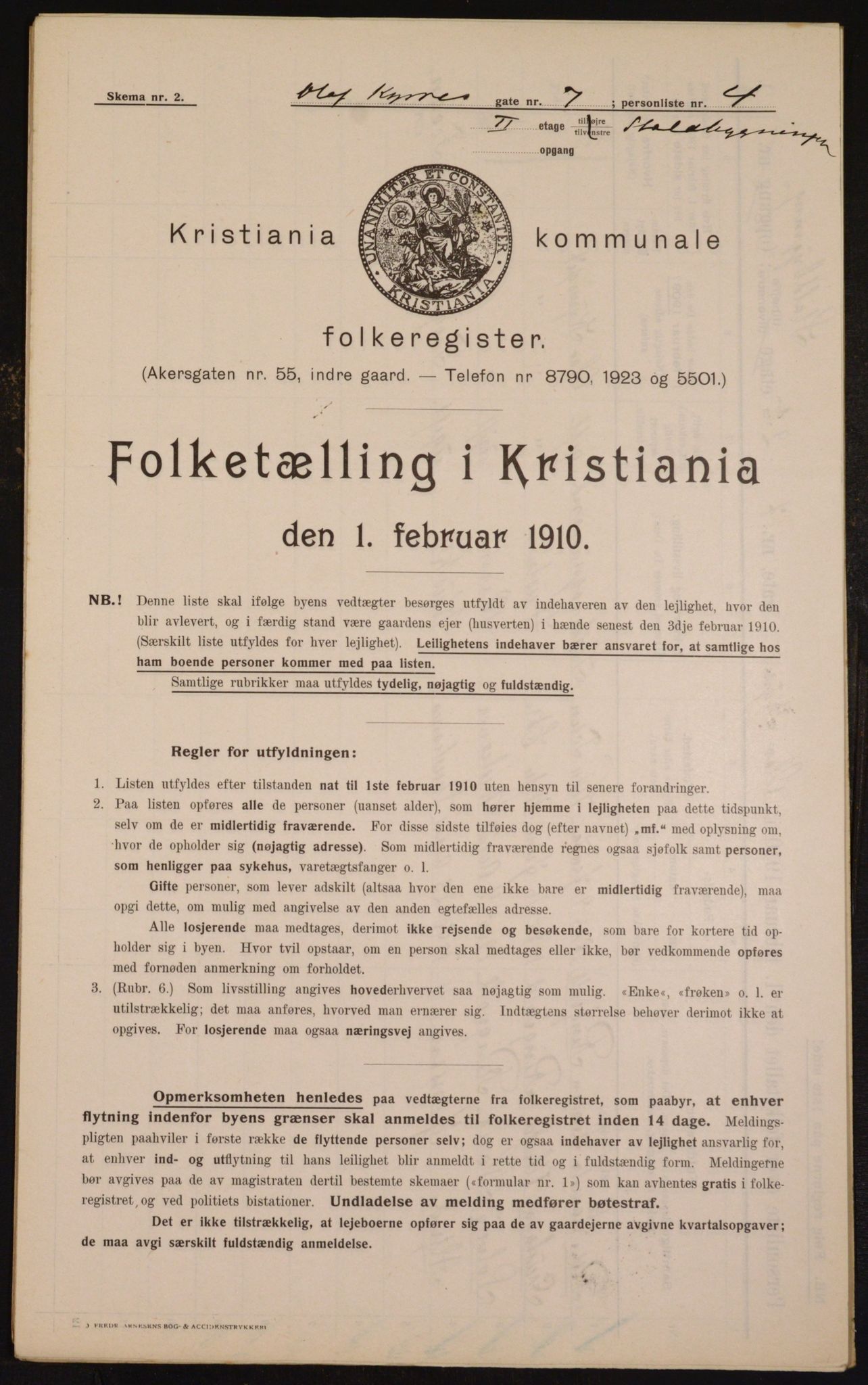 OBA, Municipal Census 1910 for Kristiania, 1910, p. 72639