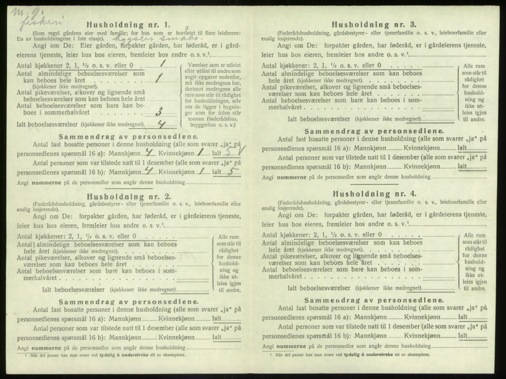 SAB, 1920 census for Askvoll, 1920, p. 957