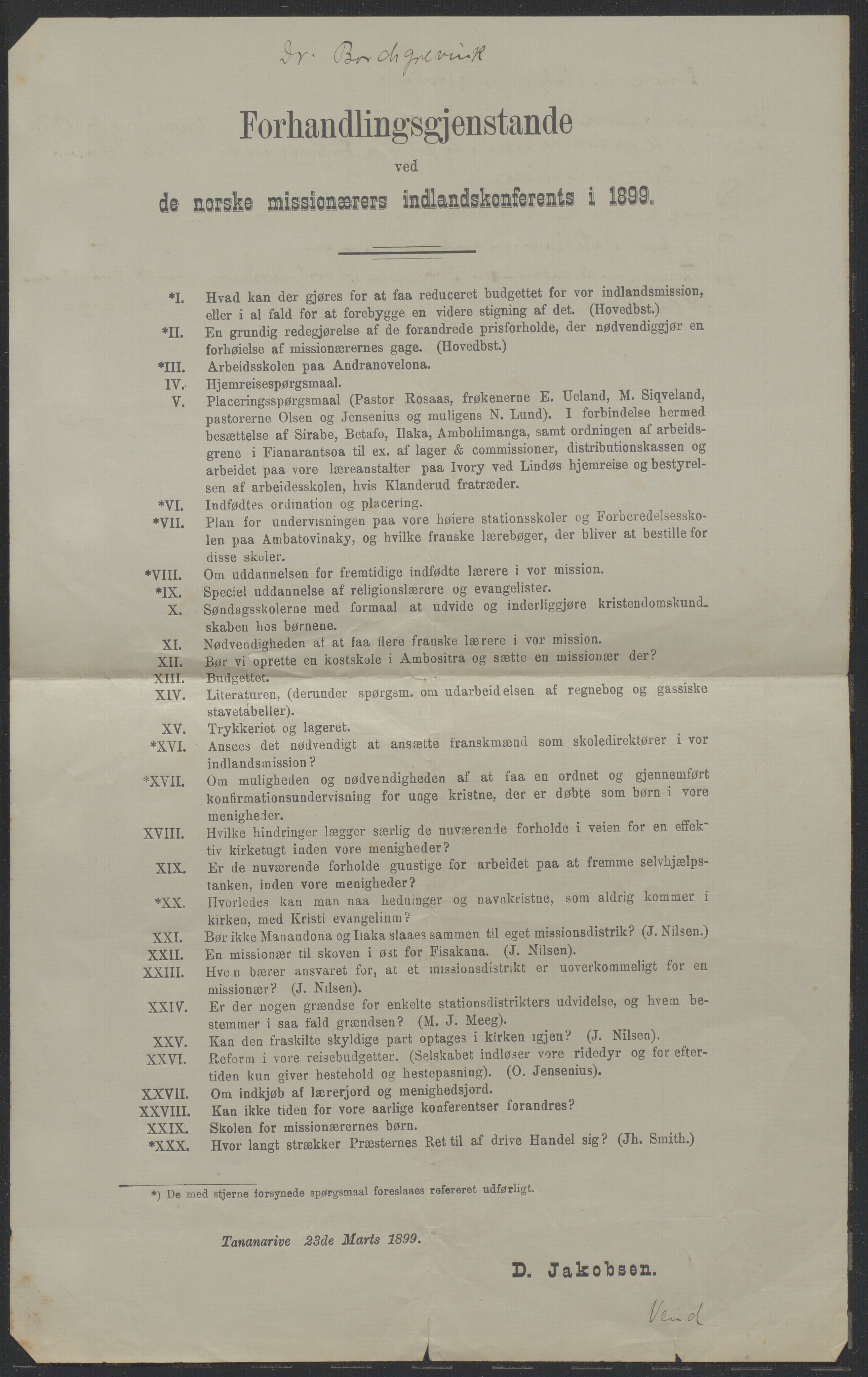 Det Norske Misjonsselskap - hovedadministrasjonen, VID/MA-A-1045/D/Da/Daa/L0042/0008: Konferansereferat og årsberetninger / Konferansereferat fra Madagaskar Innland, side 1-202., 1899