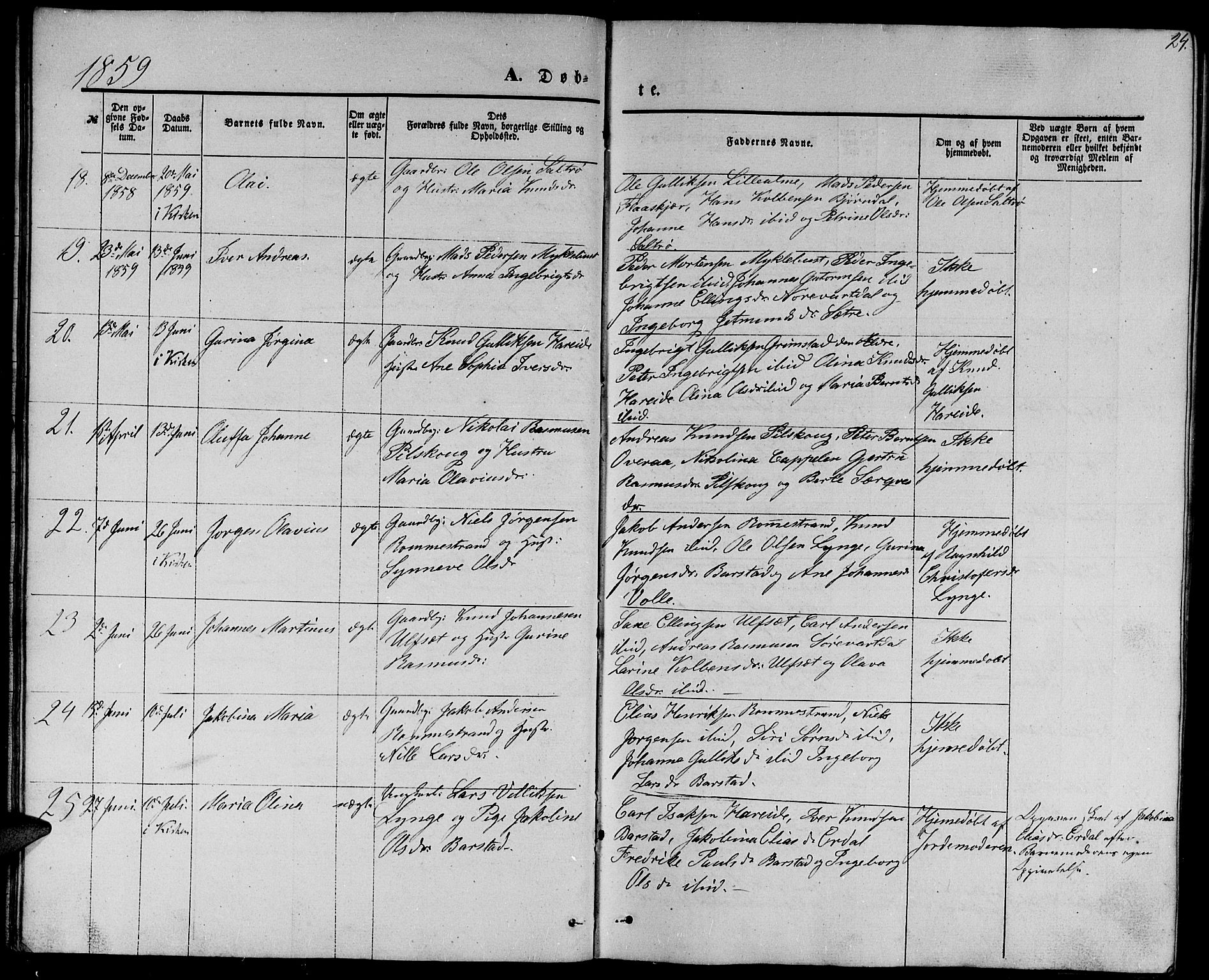 Ministerialprotokoller, klokkerbøker og fødselsregistre - Møre og Romsdal, SAT/A-1454/510/L0124: Parish register (copy) no. 510C01, 1854-1877, p. 24