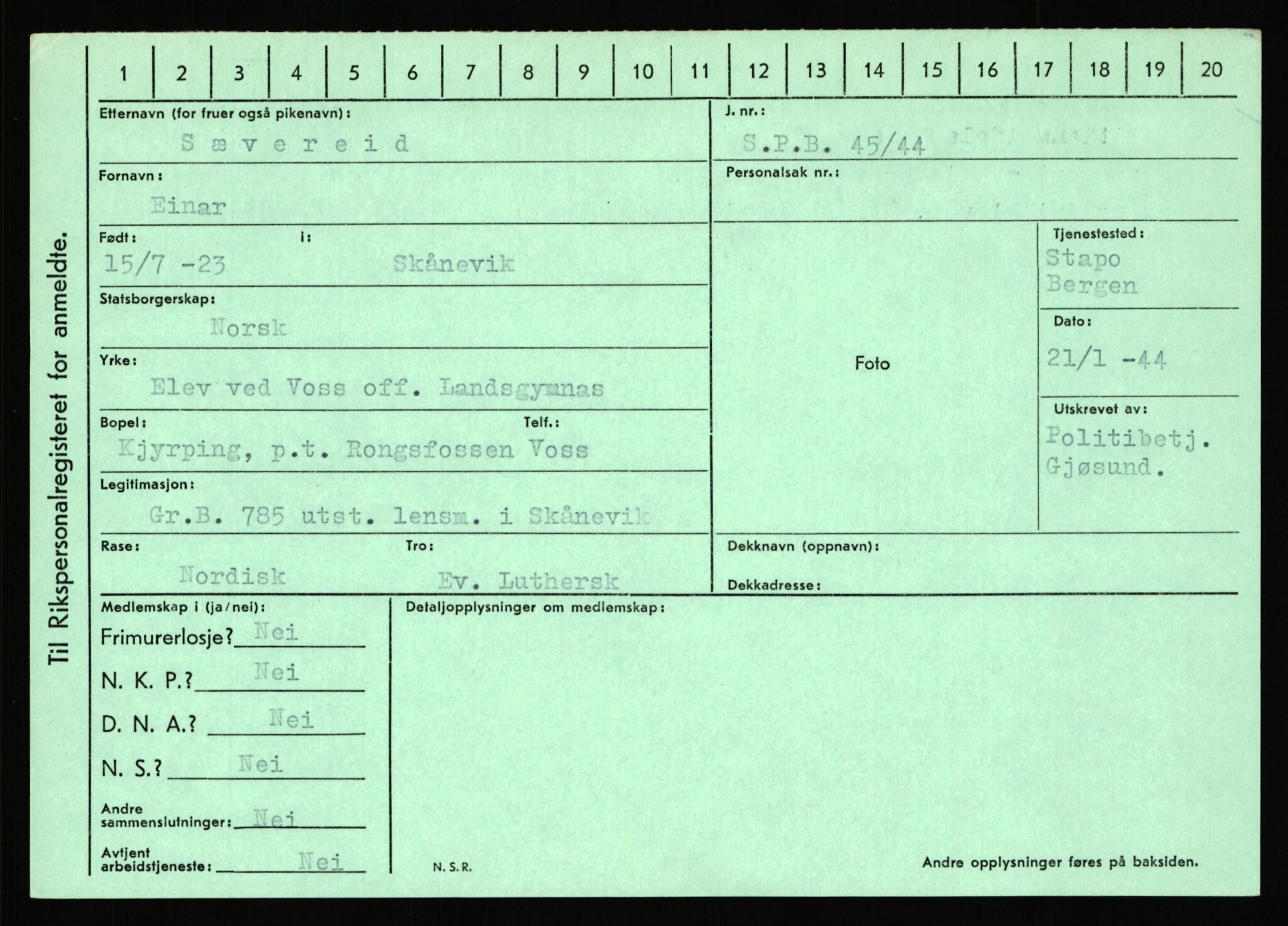 Statspolitiet - Hovedkontoret / Osloavdelingen, AV/RA-S-1329/C/Ca/L0015: Svea - Tøsse, 1943-1945, p. 1108