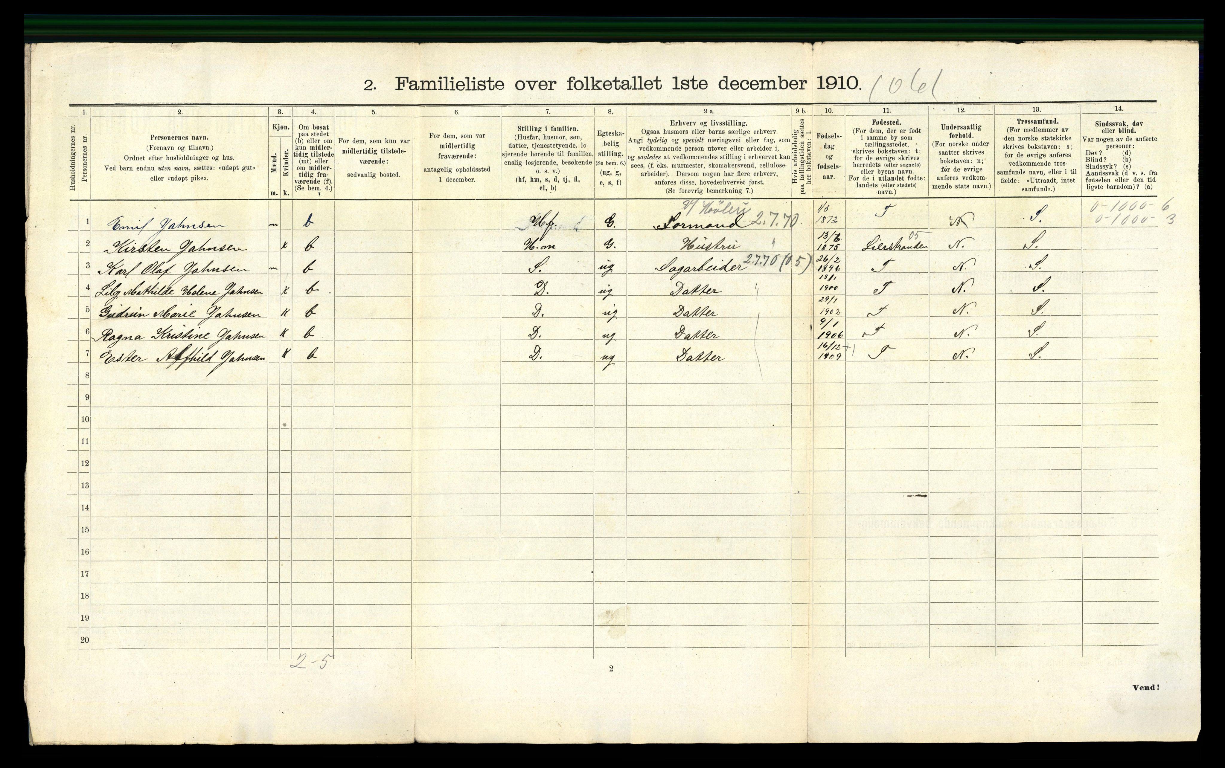 RA, 1910 census for Drammen, 1910, p. 8661