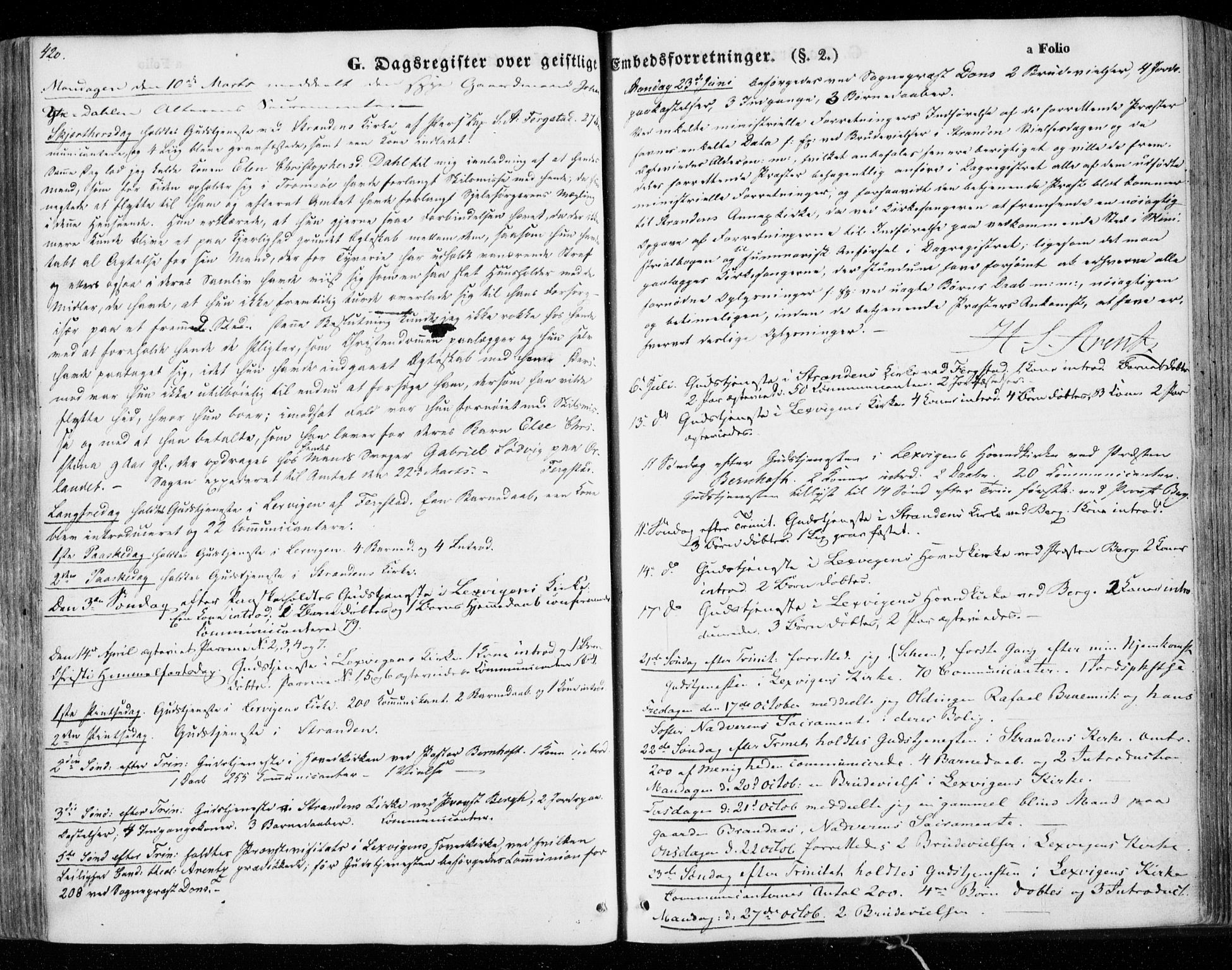Ministerialprotokoller, klokkerbøker og fødselsregistre - Nord-Trøndelag, SAT/A-1458/701/L0007: Parish register (official) no. 701A07 /1, 1842-1854, p. 420