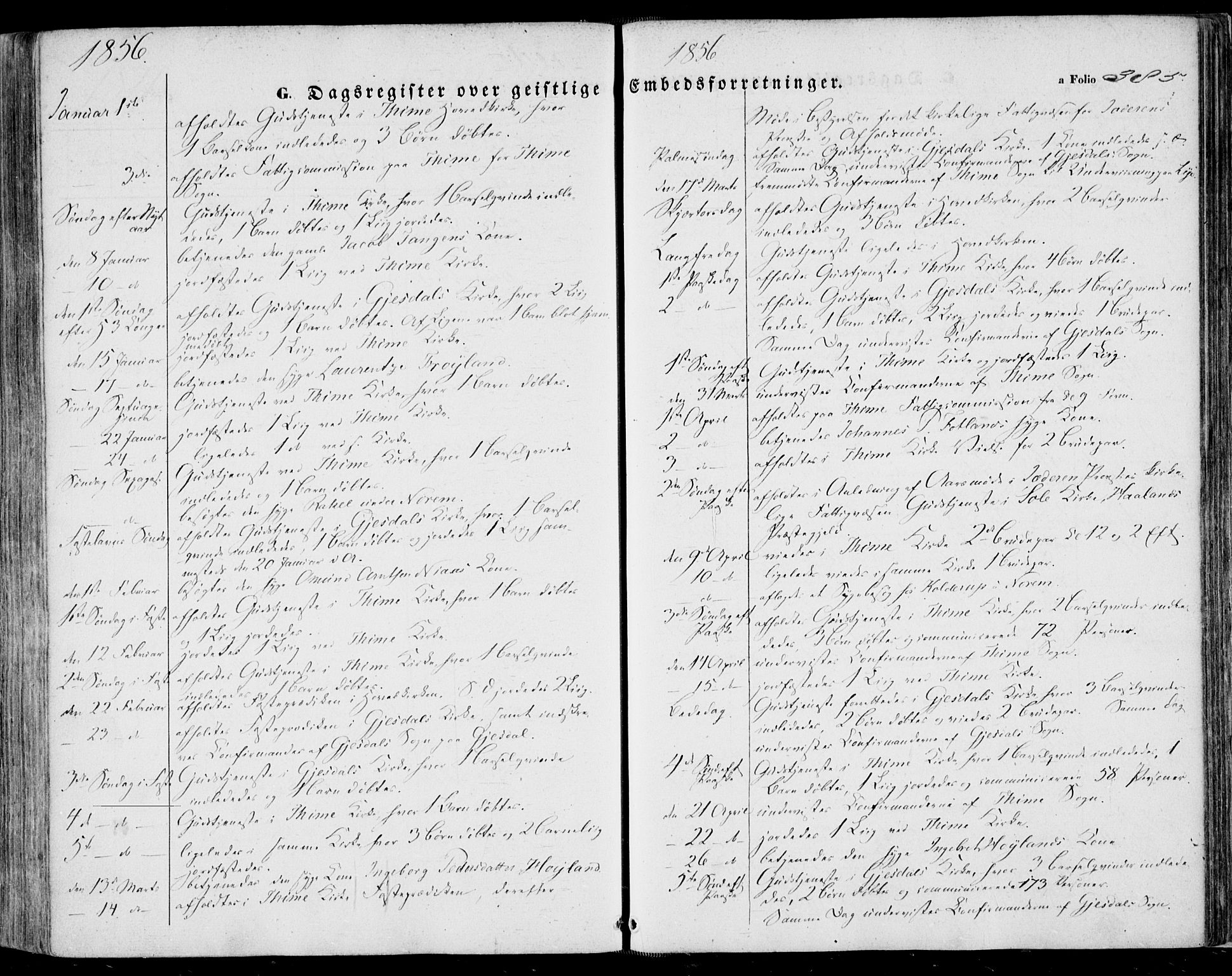 Lye sokneprestkontor, SAST/A-101794/001/30BA/L0007: Parish register (official) no. A 6, 1856-1871, p. 385