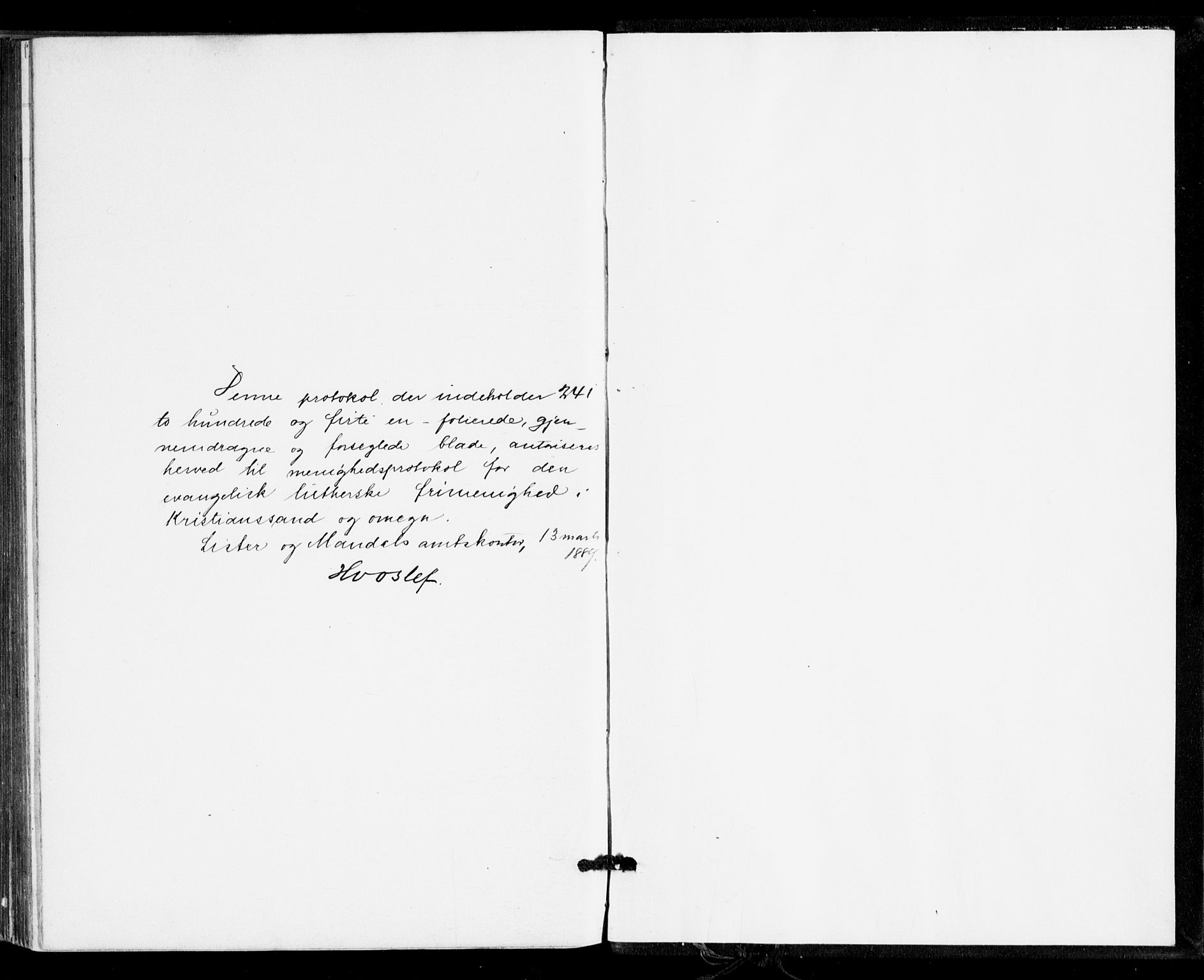 Den evangelisk-lutherske frikirke, Kristiansand, AV/SAK-1292-0017/F/Fa/L0002: Dissenter register no. F 10, 1889-1892