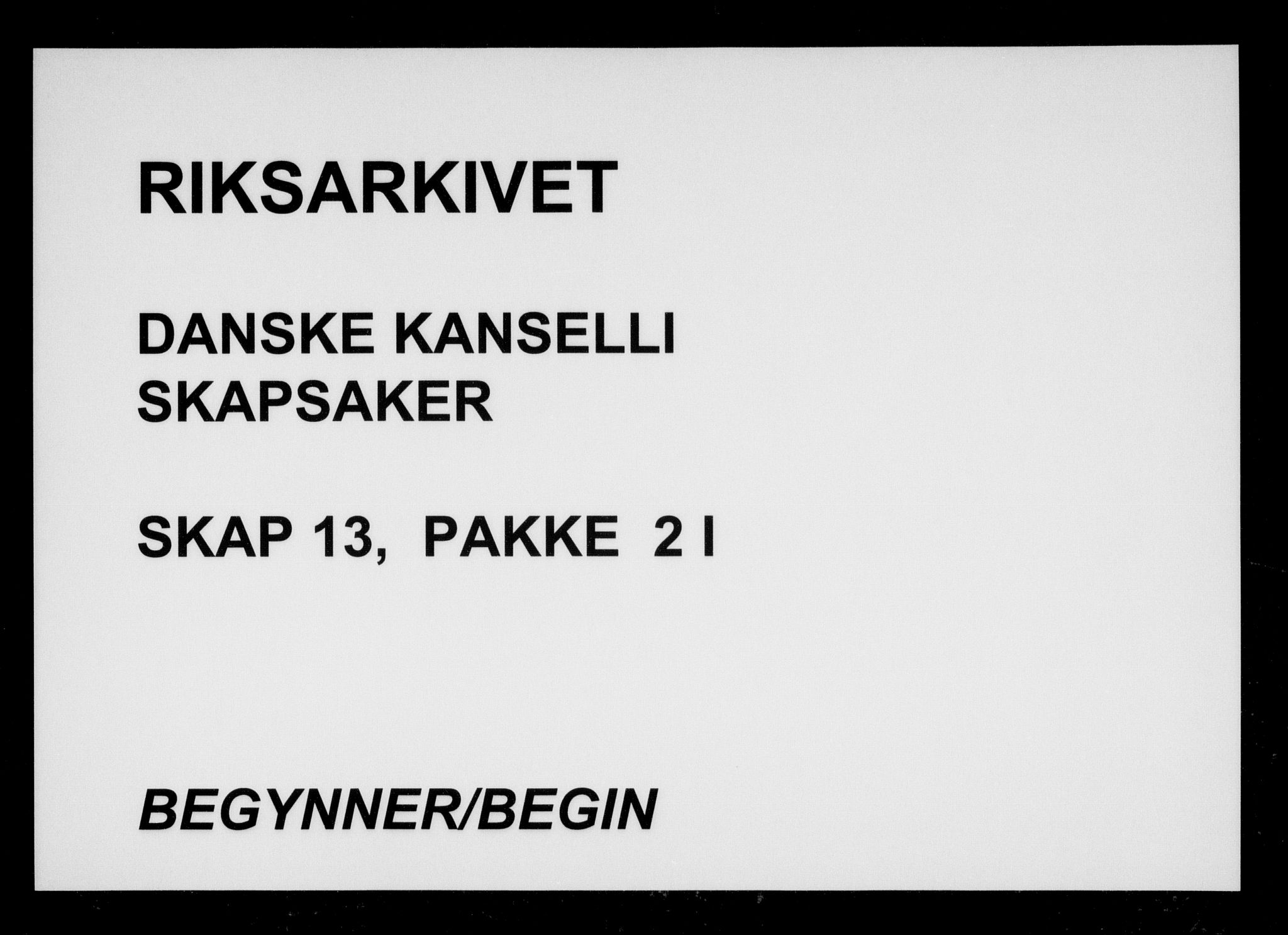 Danske Kanselli, Skapsaker, RA/EA-4061/F/L0052: Skap 13, pakke 2, 1809-1810, p. 1