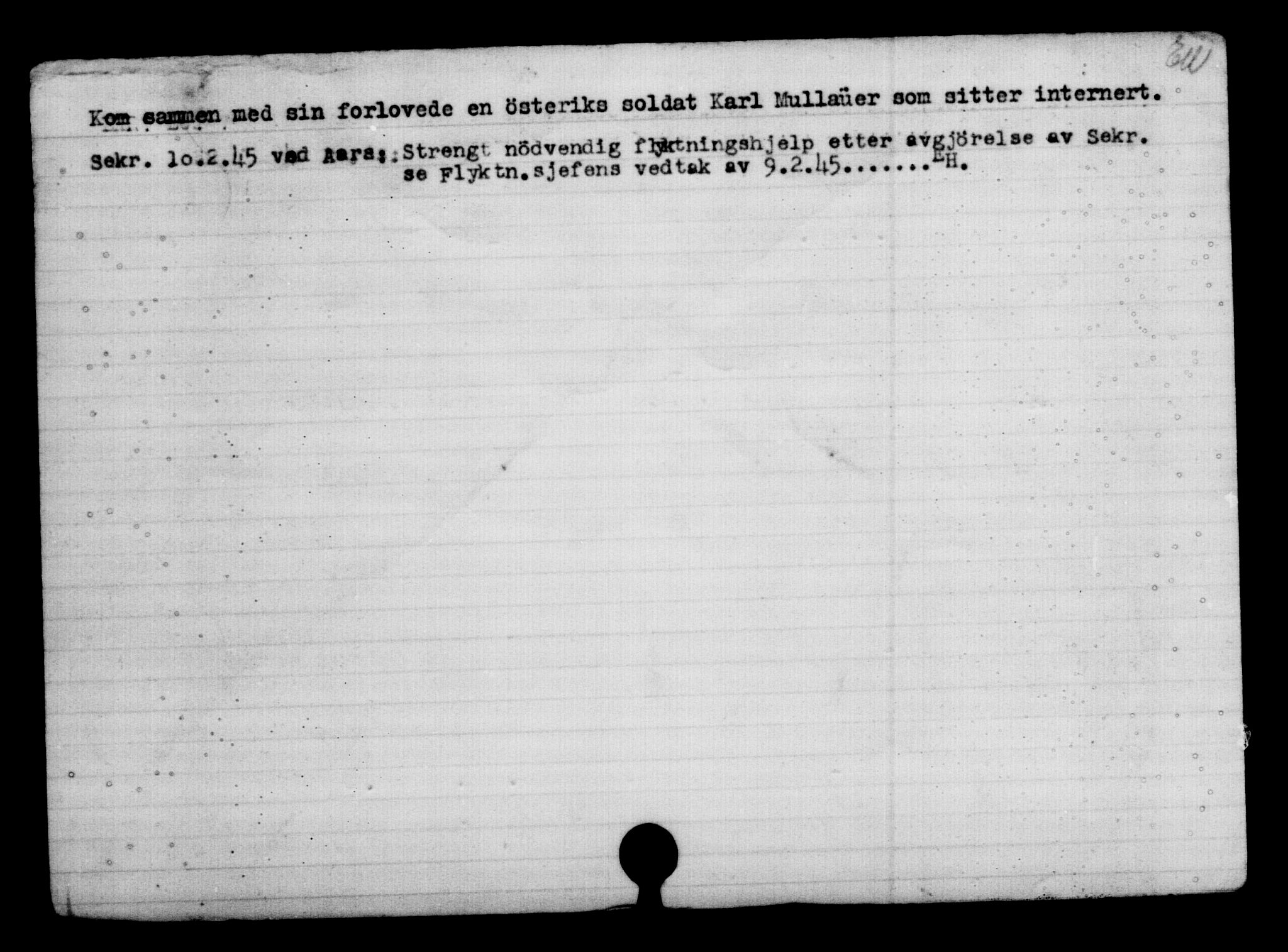 Utenriksstasjonene, Legasjonen i Stockholm, Flyktningkontoret, AV/RA-S-6753/V/Va/L0004: Kjesäterkartoteket, flyktninger med registreringsnr. 3496-6610, 1940-1945, p. 3317
