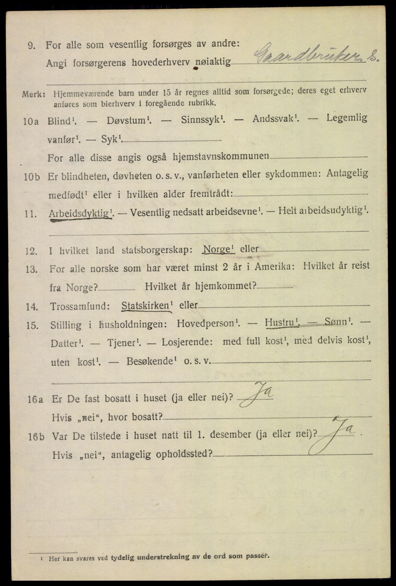 SAH, 1920 census for Kvikne, 1920, p. 971