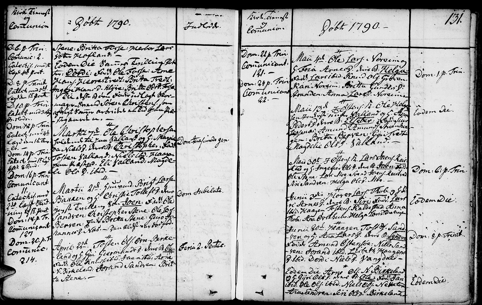 Kvam sokneprestembete, AV/SAB-A-76201/H/Haa: Parish register (official) no. A 3, 1743-1795, p. 131