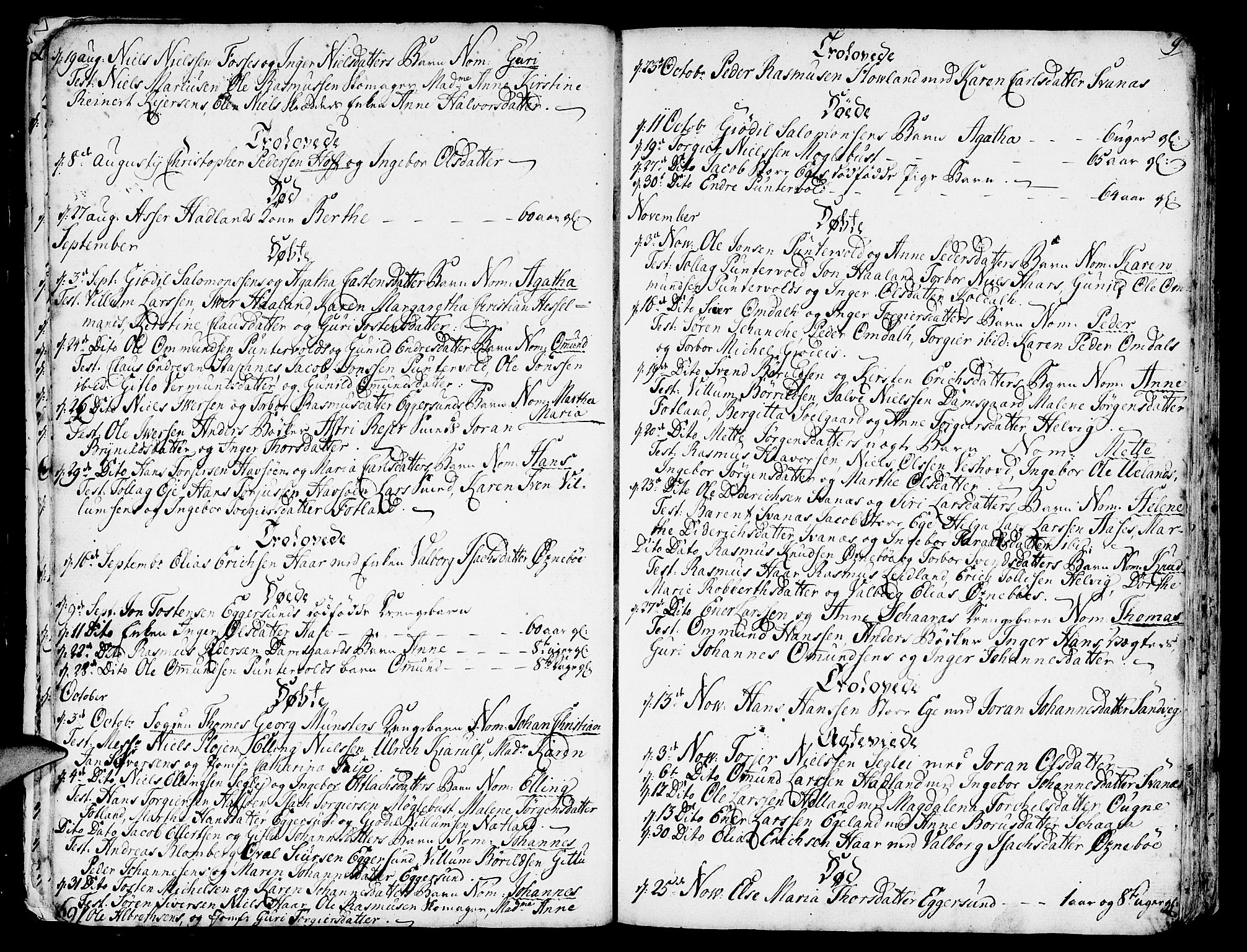Eigersund sokneprestkontor, SAST/A-101807/S08/L0004: Parish register (official) no. A 4 /1, 1776-1789, p. 9