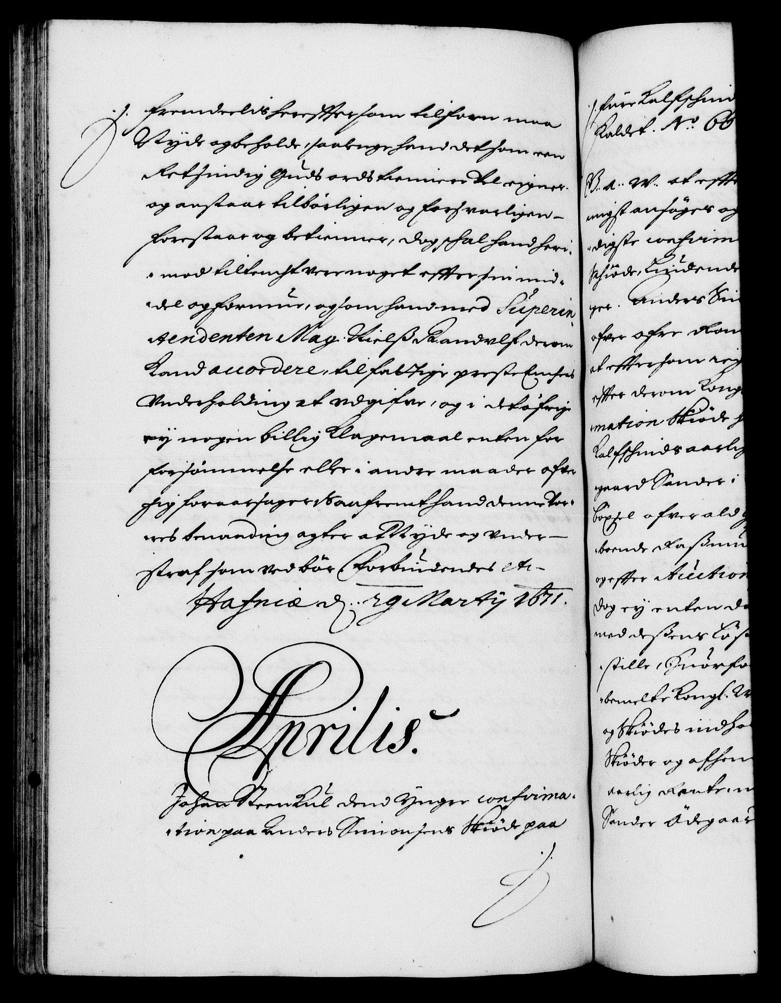 Danske Kanselli 1572-1799, RA/EA-3023/F/Fc/Fca/Fcaa/L0011: Norske registre (mikrofilm), 1670-1673, p. 413b