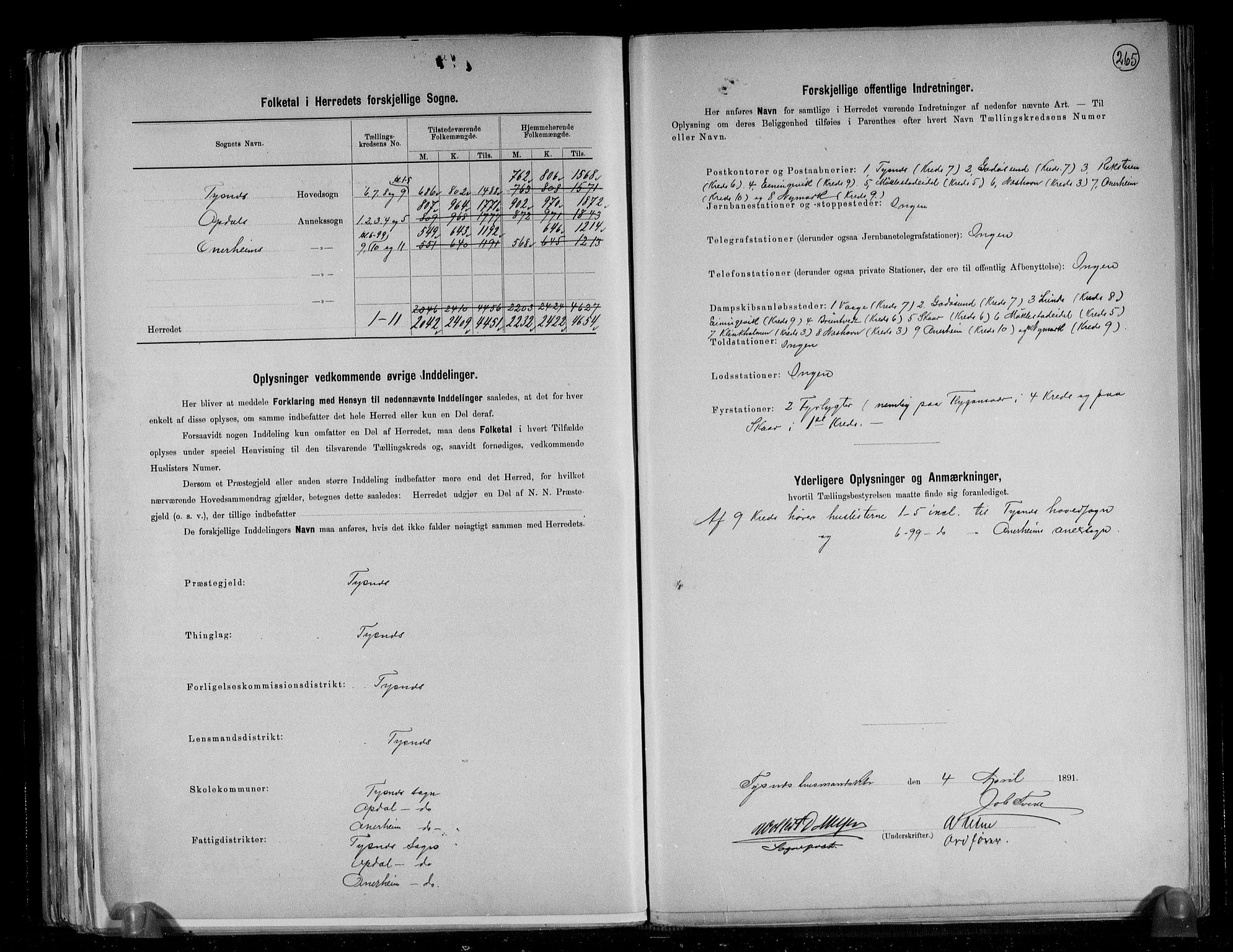 RA, 1891 census for 1223 Tysnes, 1891, p. 3