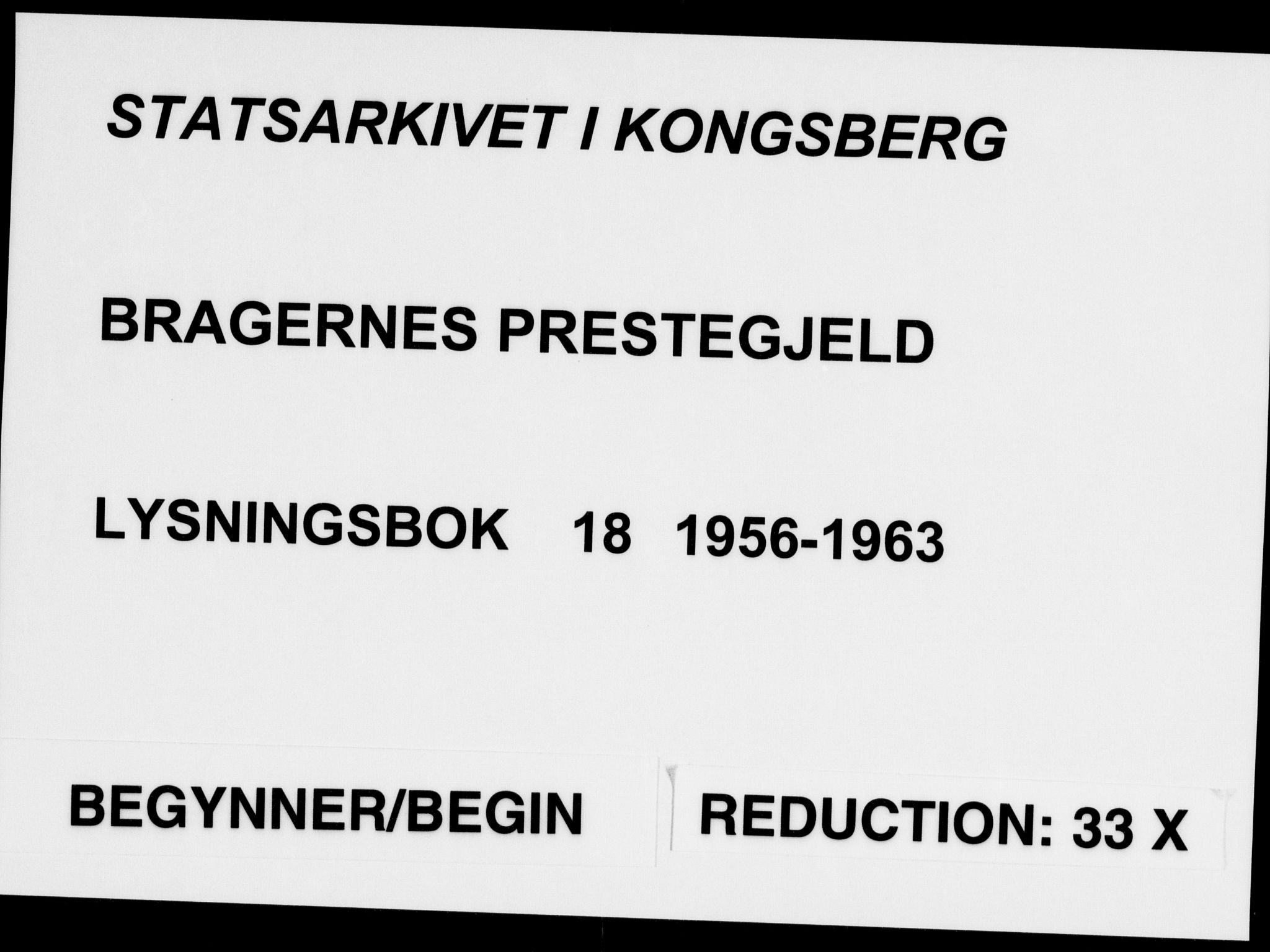 Bragernes kirkebøker, SAKO/A-6/H/Ha/L0018: Banns register no. 18, 1956-1963