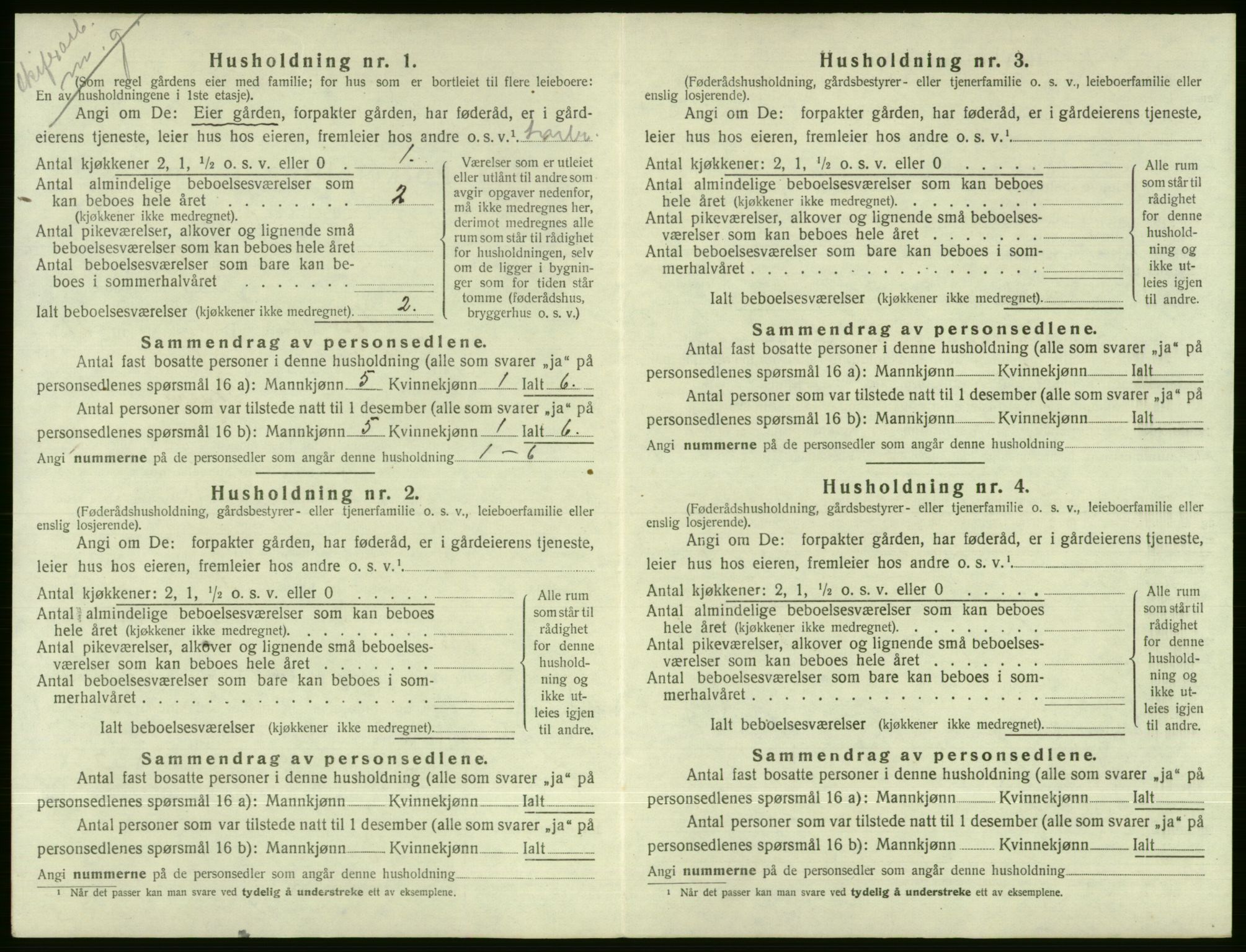 SAB, 1920 census for Voss, 1920, p. 1880