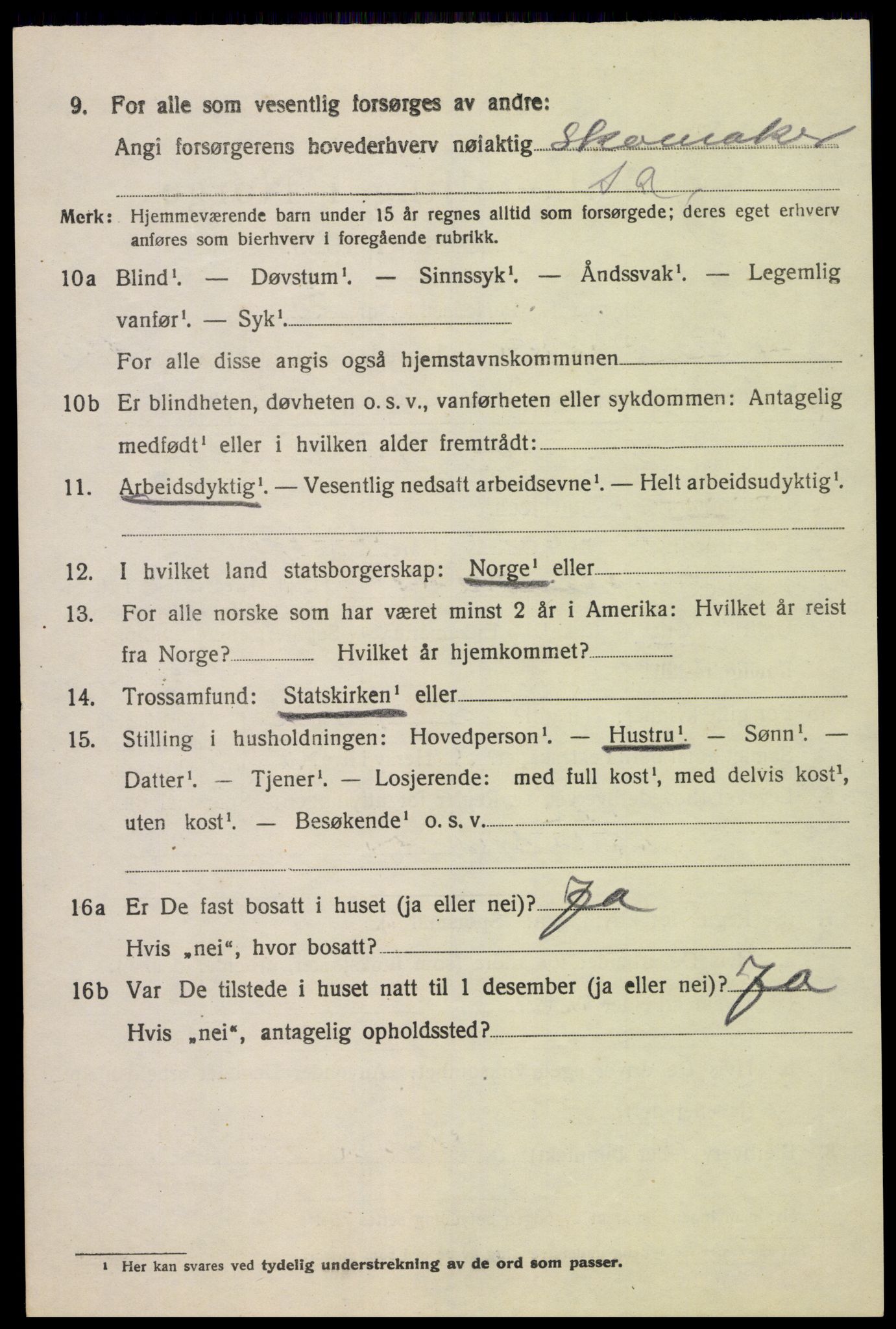 SAK, 1920 census for Sør-Audnedal, 1920, p. 4206
