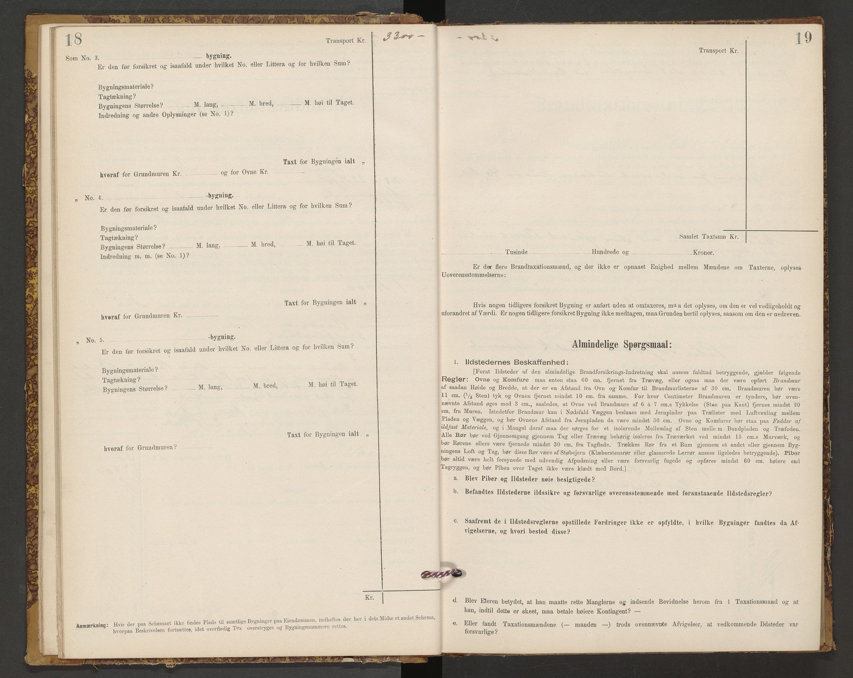 Norges Brannkasse Veøy, AV/SAT-A-5500/Fb/L0001: Branntakstprotokoll, 1895-1908, p. 18-19