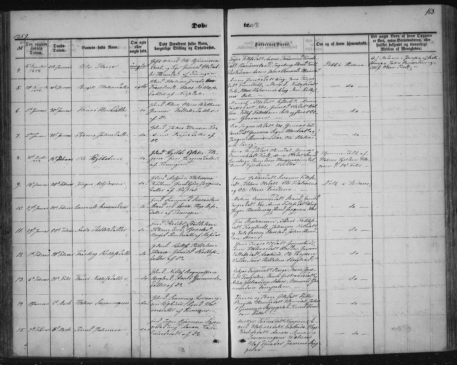 Nissedal kirkebøker, AV/SAKO-A-288/F/Fa/L0003: Parish register (official) no. I 3, 1846-1870, p. 162-163