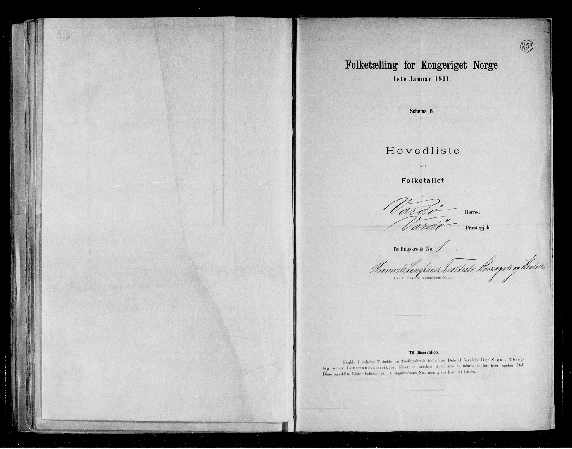 RA, 1891 census for 2028 Vardø, 1891, p. 6