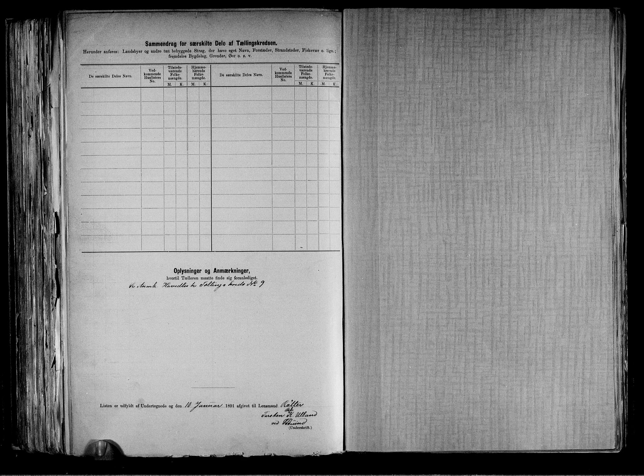 RA, 1891 census for 0631 Flesberg, 1891, p. 42