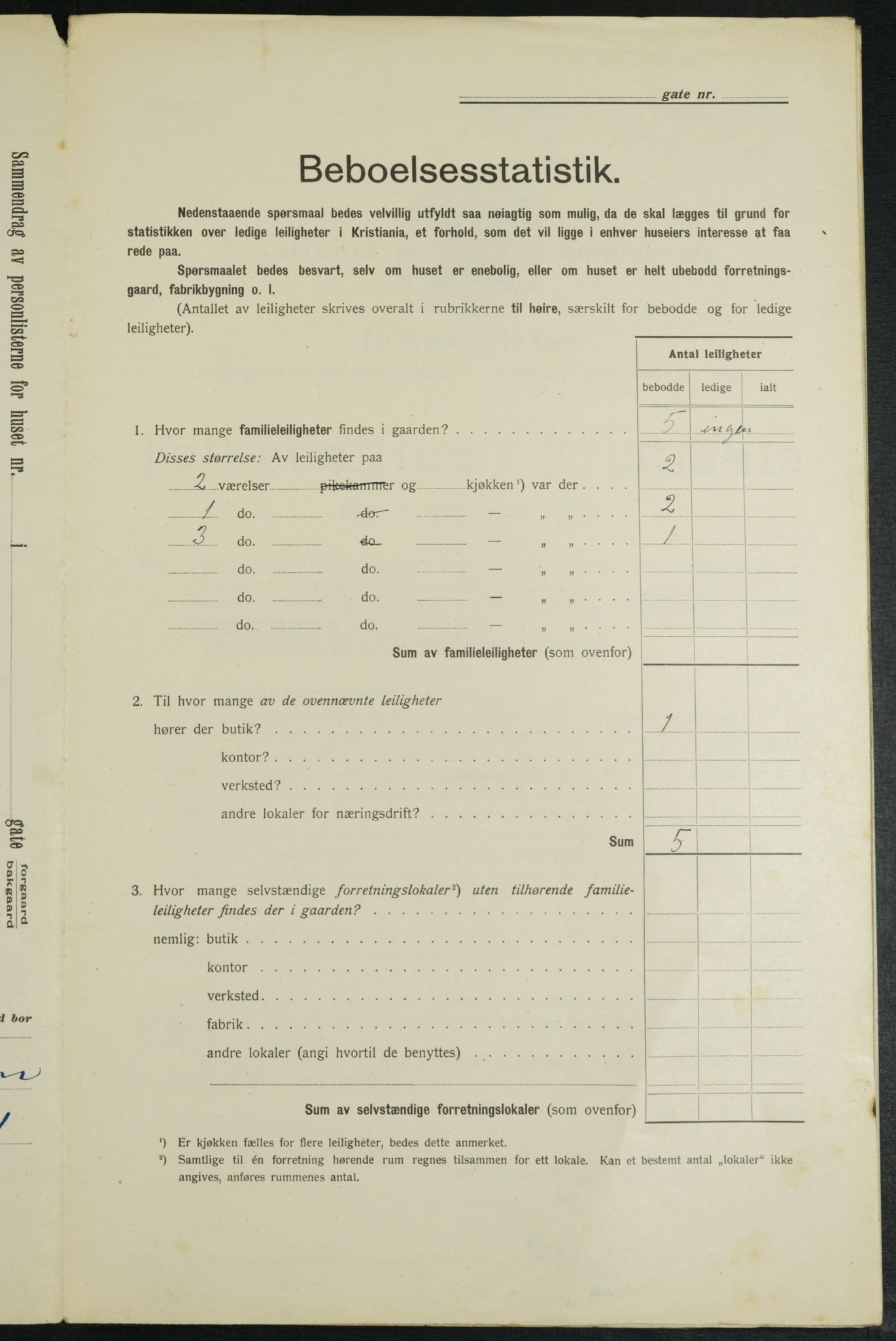 OBA, Municipal Census 1913 for Kristiania, 1913, p. 115296