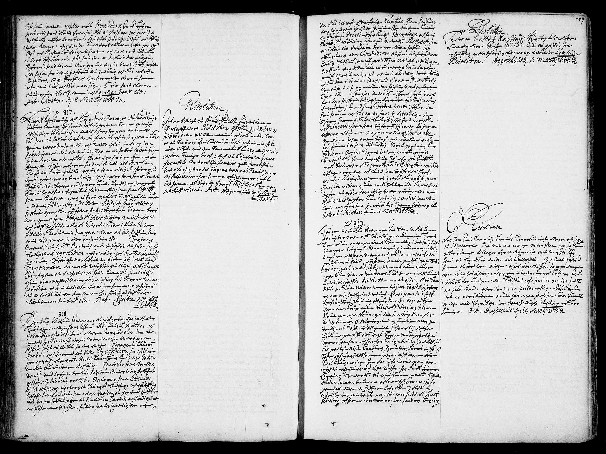 Stattholderembetet 1572-1771, RA/EA-2870/Ad/L0001: Supplikasjons- og resolusjonsprotokoll, 1662-1669, p. 288b-289a