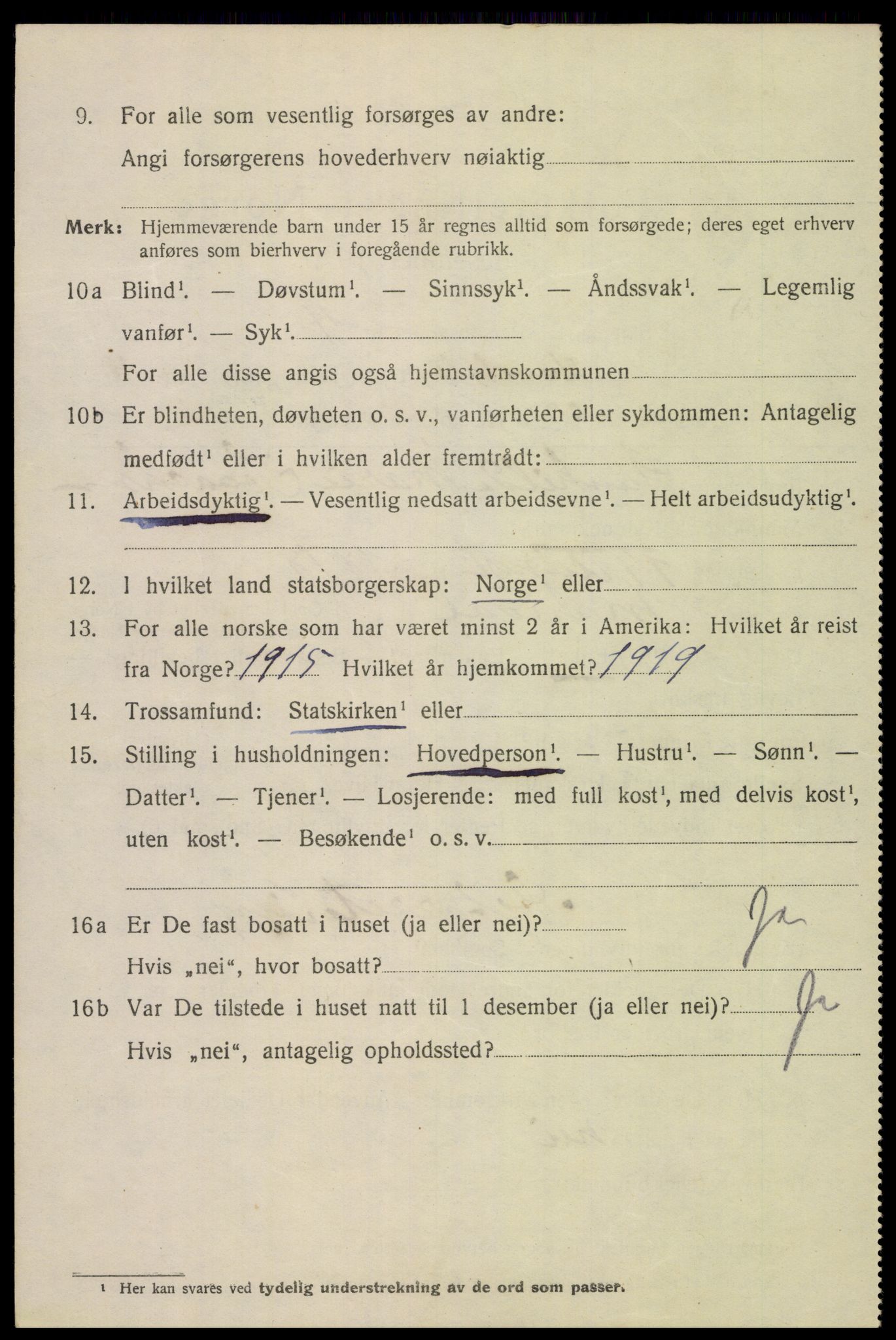 SAK, 1920 census for Mandal, 1920, p. 7302