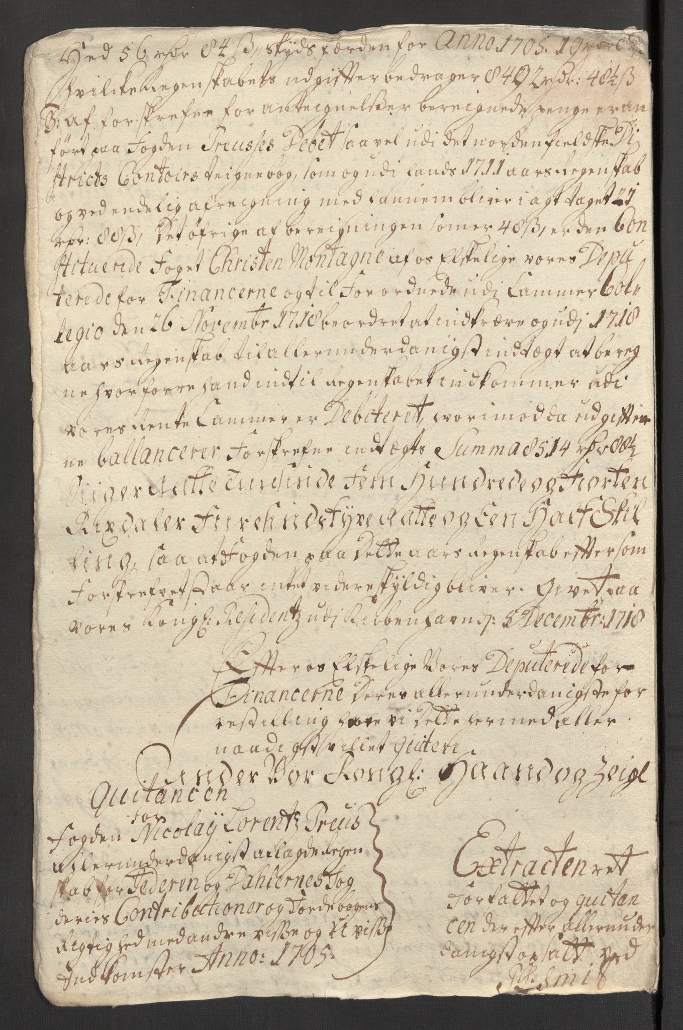 Rentekammeret inntil 1814, Reviderte regnskaper, Fogderegnskap, AV/RA-EA-4092/R46/L2733: Fogderegnskap Jæren og Dalane, 1705-1708, p. 22