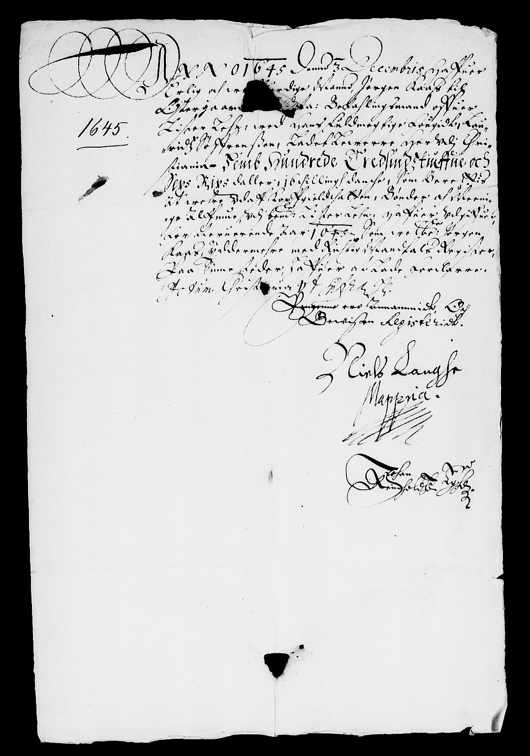 Rentekammeret inntil 1814, Reviderte regnskaper, Lensregnskaper, AV/RA-EA-5023/R/Rb/Rbr/L0016: Lista len, 1645-1647