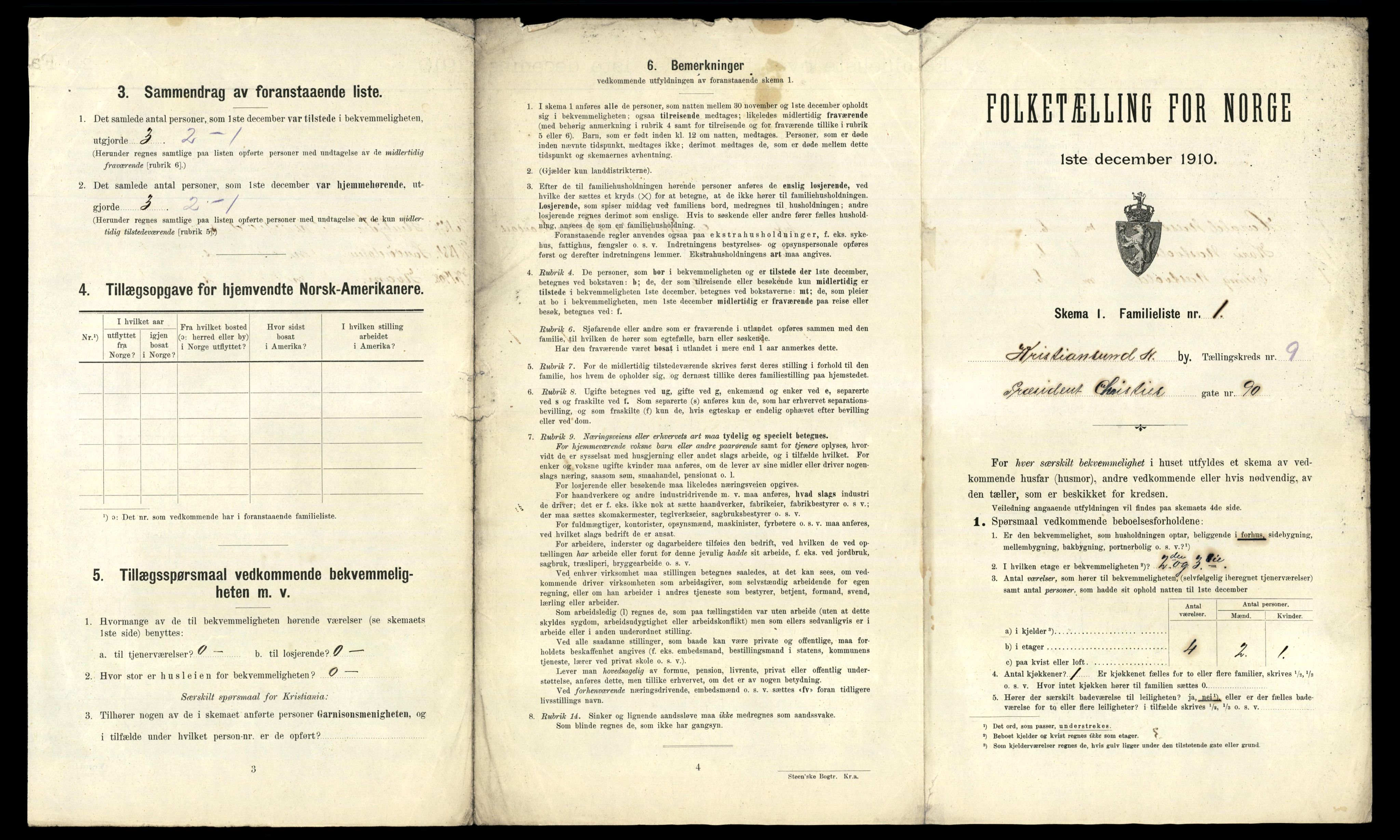 RA, 1910 census for Kristiansund, 1910, p. 2619