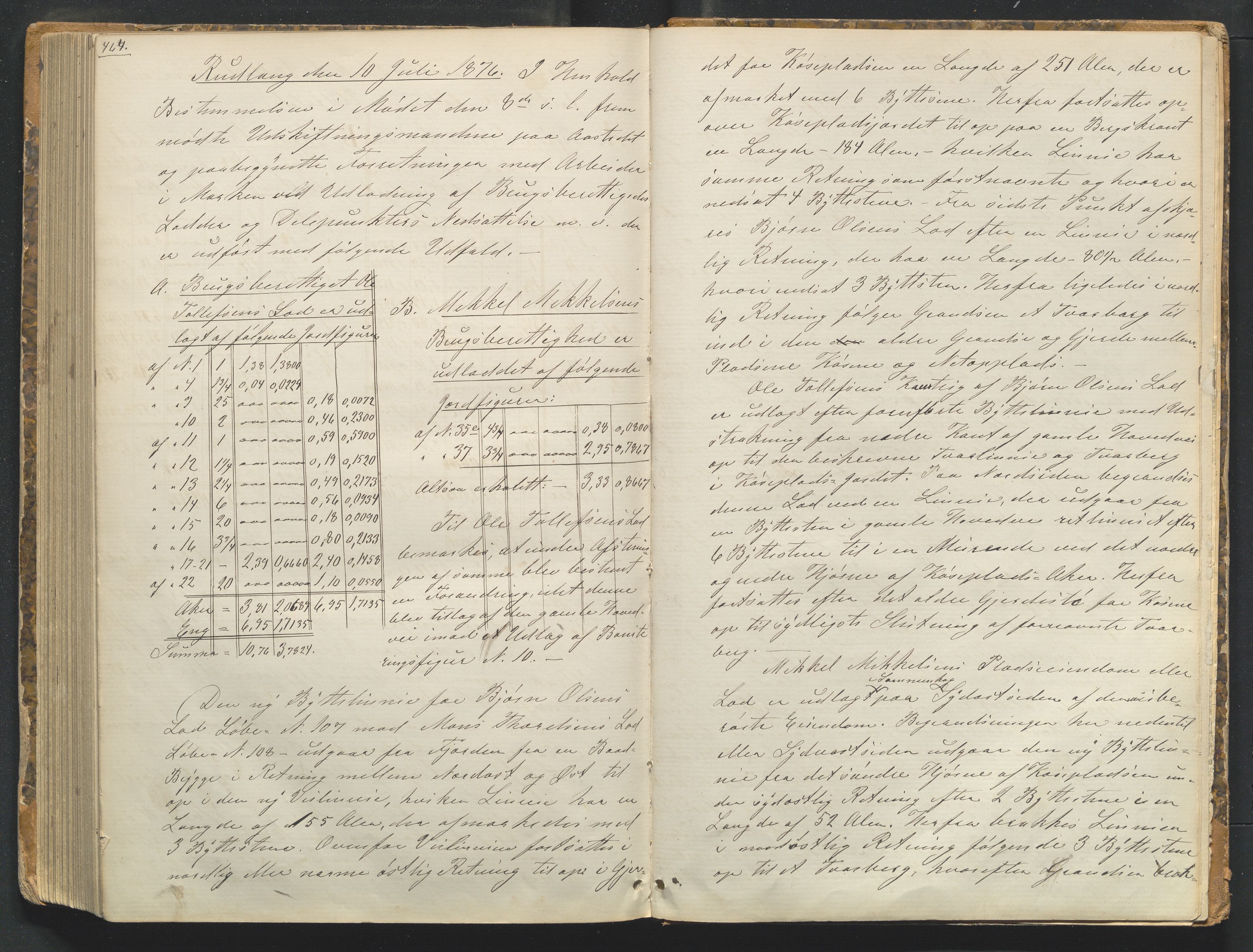 Utskiftningsformannen i Oppland fylke, AV/SAH-JORDSKIFTEO-001/H/Ha/Hag/L0003/0001: Forhandlingsprotokoller / Forhandlingsprotokoll - Valdres, 1871-1876, p. 444-445