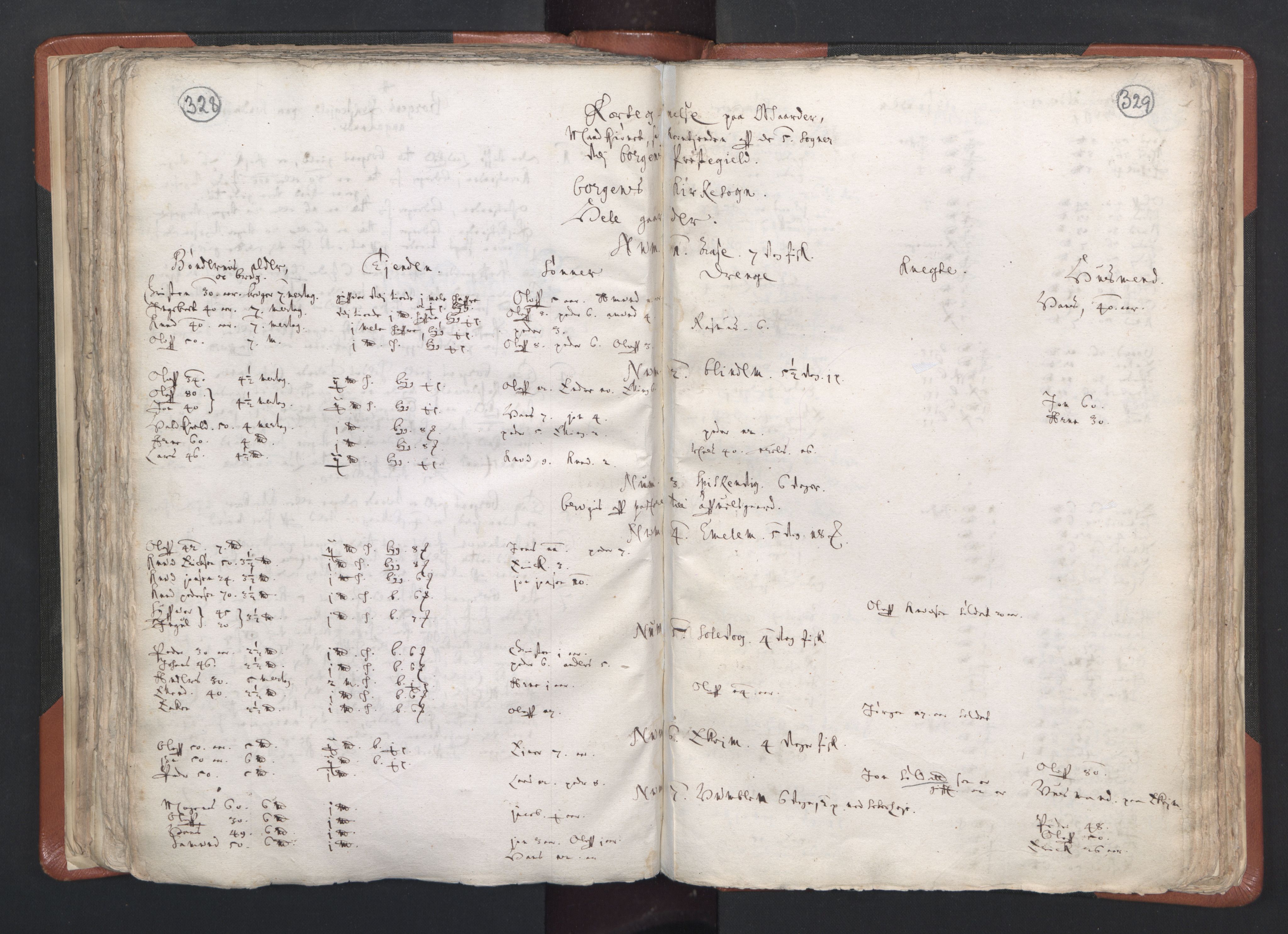 RA, Vicar's Census 1664-1666, no. 26: Sunnmøre deanery, 1664-1666, p. 328-329