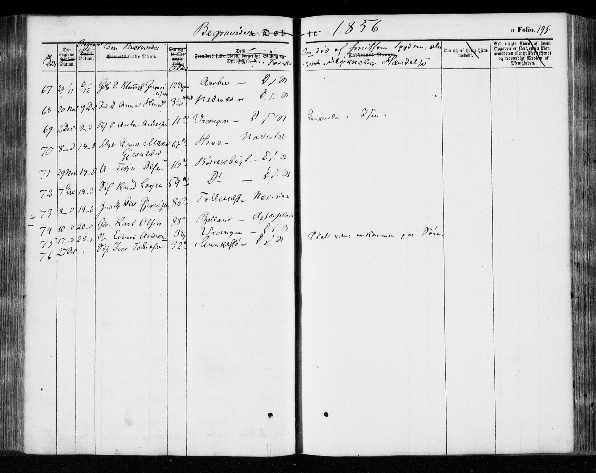 Øyestad sokneprestkontor, SAK/1111-0049/F/Fa/L0014: Parish register (official) no. A 14, 1843-1856, p. 195