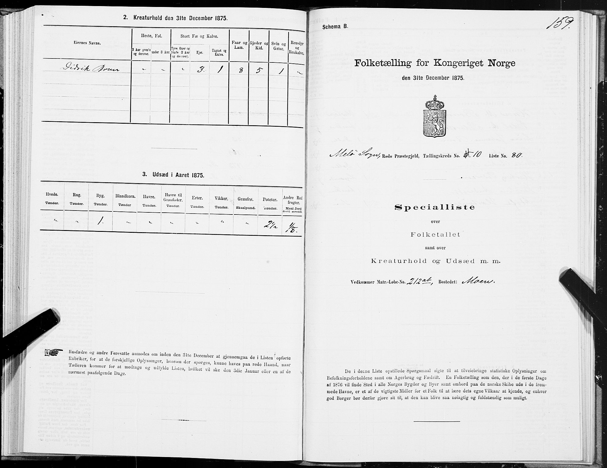 SAT, 1875 census for 1836P Rødøy, 1875, p. 5159