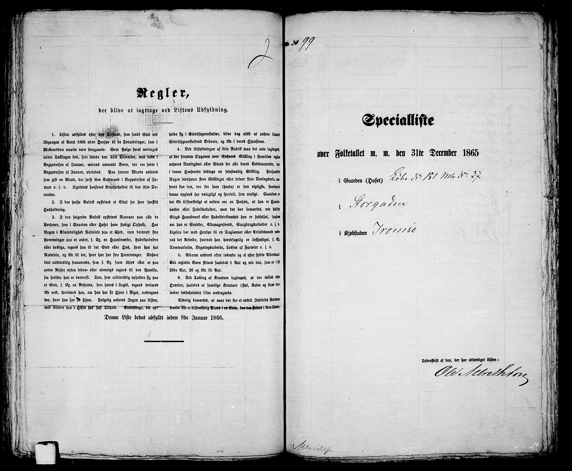 RA, 1865 census for Tromsø, 1865, p. 208