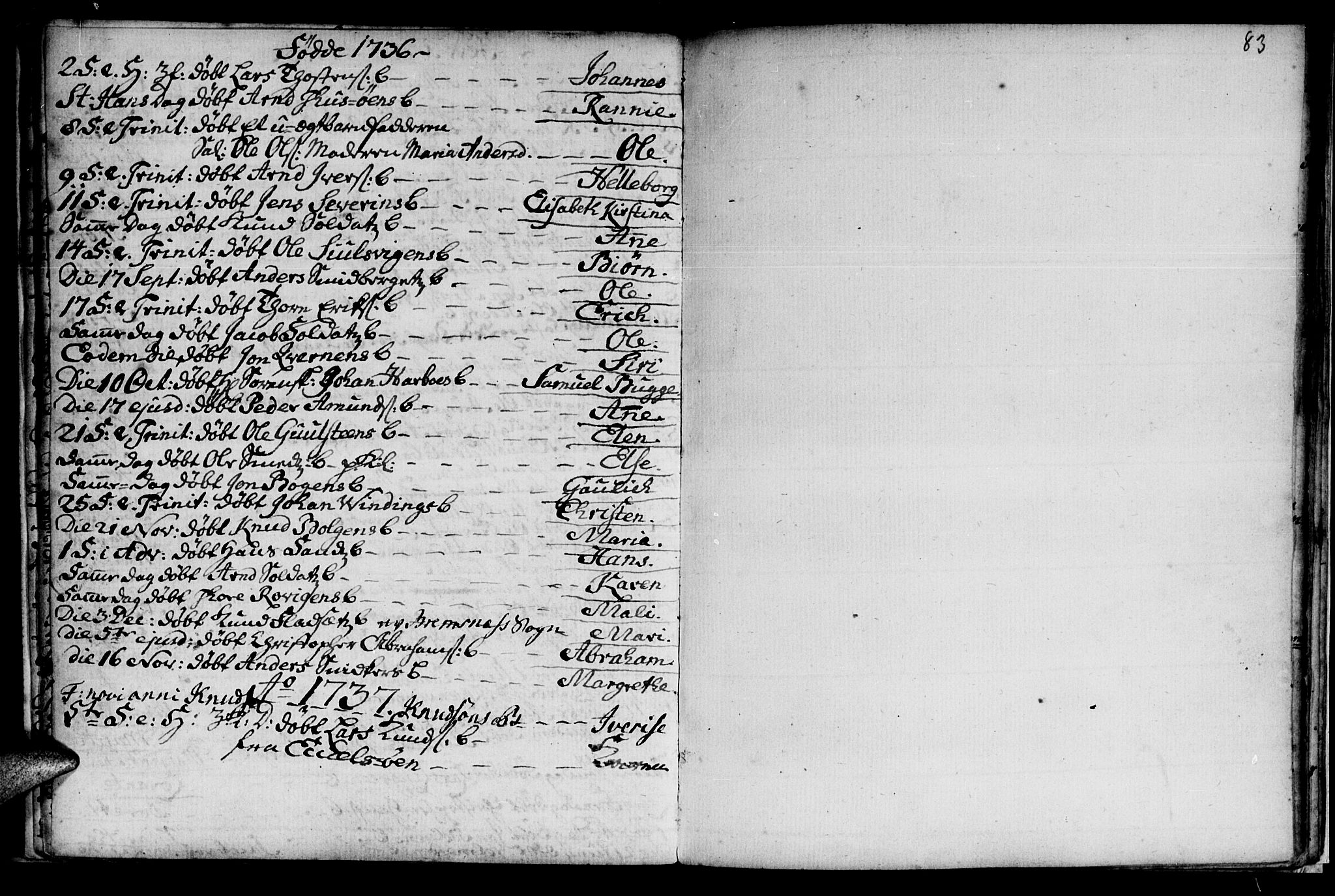 Ministerialprotokoller, klokkerbøker og fødselsregistre - Møre og Romsdal, SAT/A-1454/572/L0838: Parish register (official) no. 572A01, 1731-1737, p. 82-83