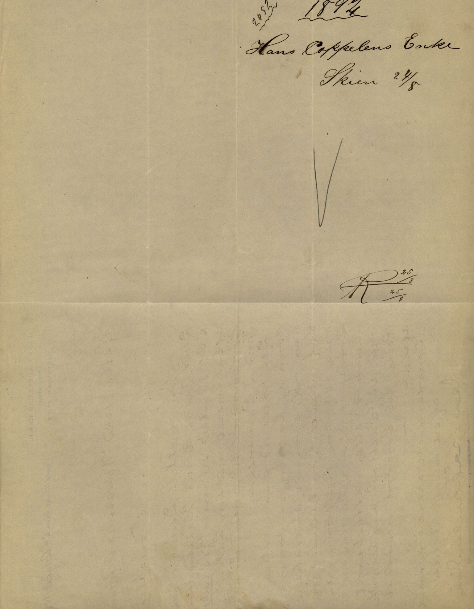 Pa 63 - Østlandske skibsassuranceforening, VEMU/A-1079/G/Ga/L0029/0002: Havaridokumenter / Johanne, Ocean, Capella, Columbus, Castro, 1892, p. 53