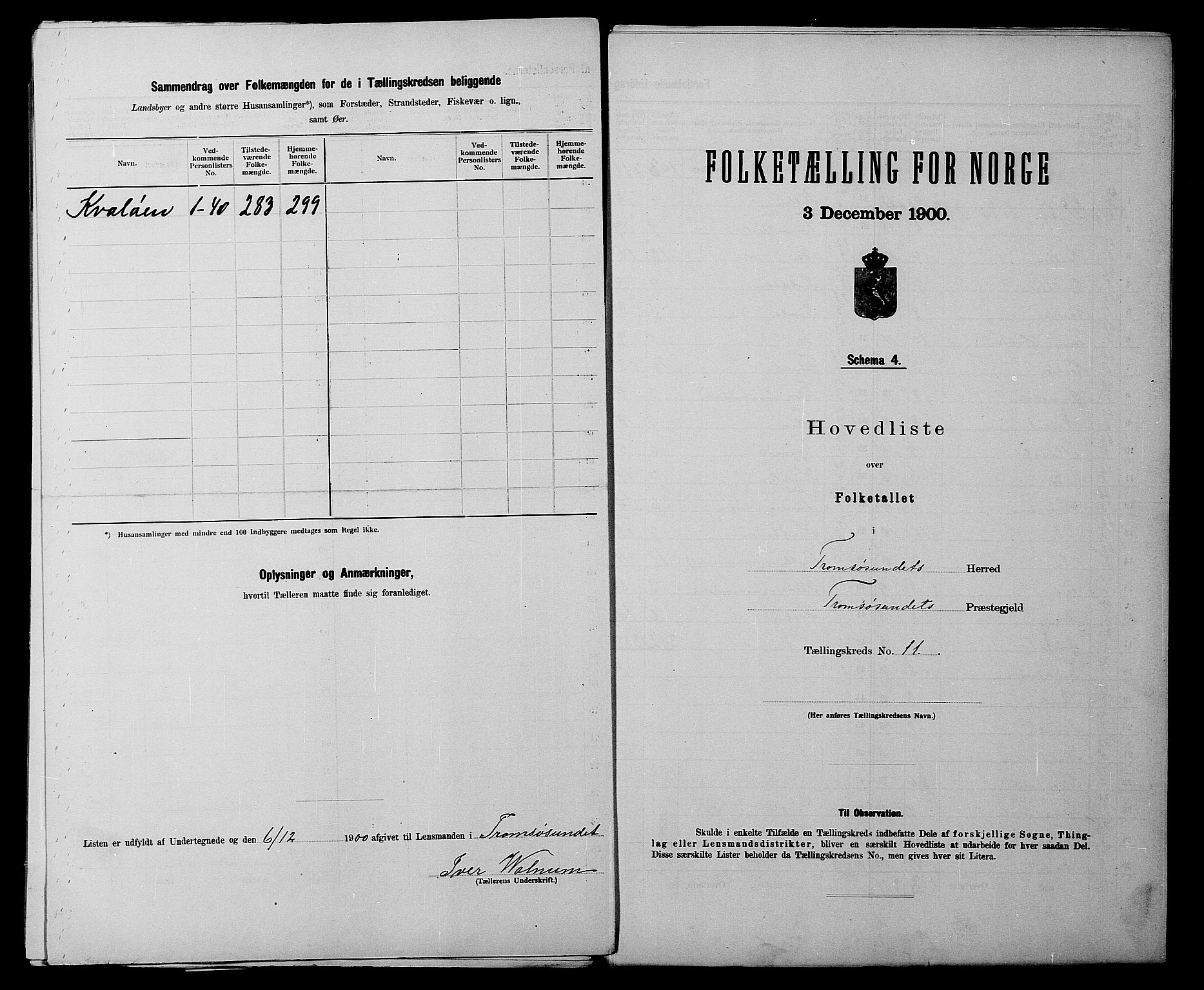 SATØ, 1900 census for Tromsøysund, 1900, p. 26