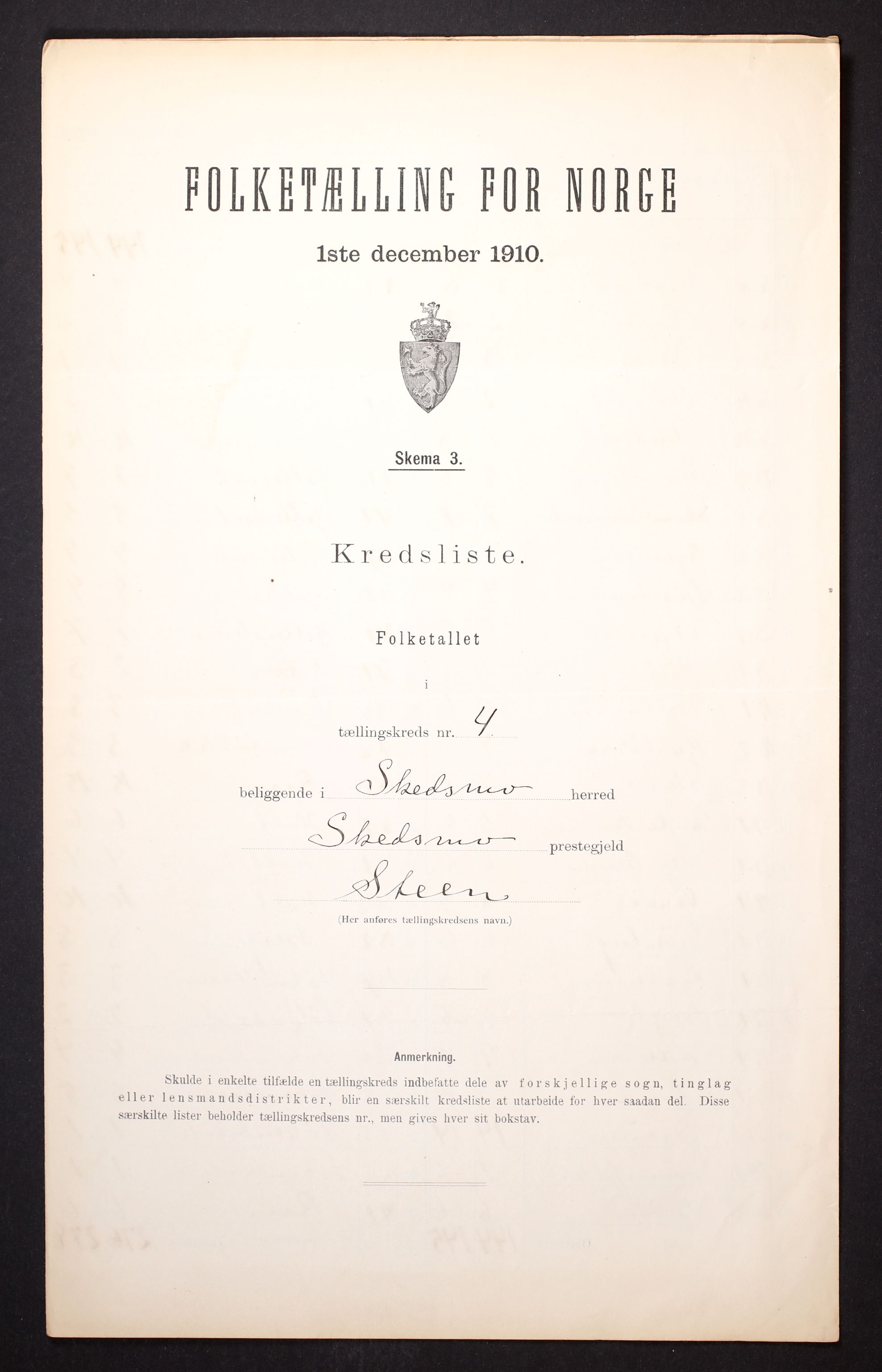 RA, 1910 census for Skedsmo, 1910, p. 16