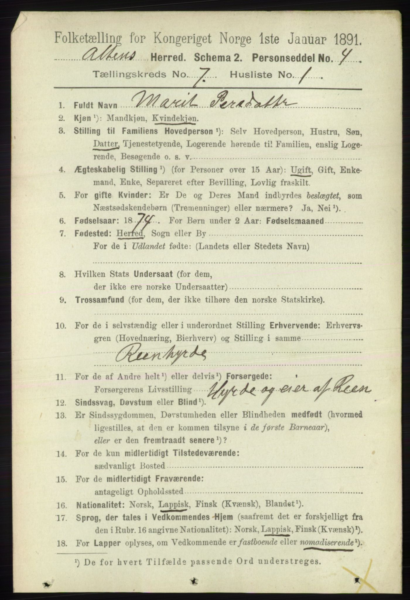 RA, 1891 census for 2012 Alta, 1891, p. 2108