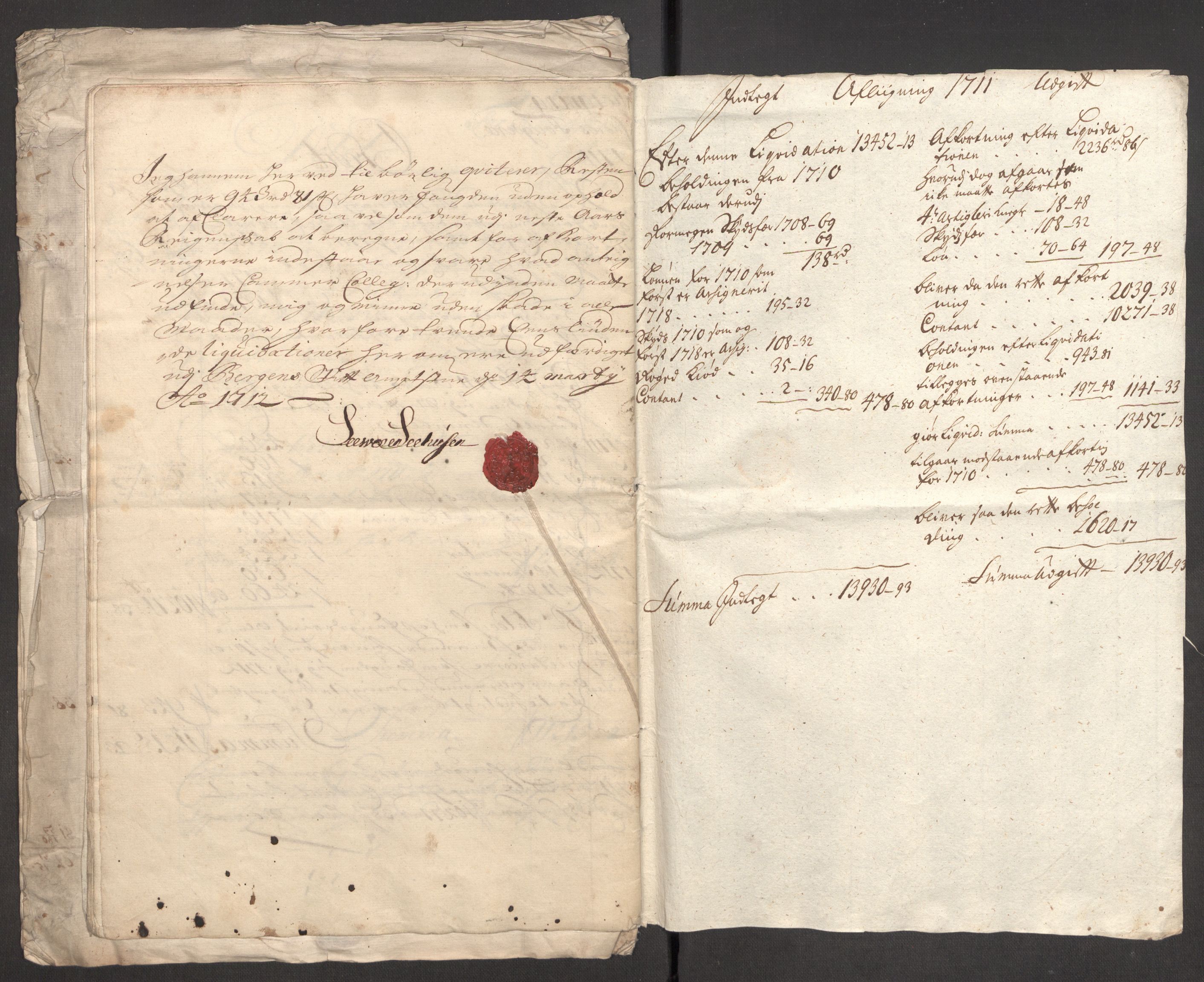 Rentekammeret inntil 1814, Reviderte regnskaper, Fogderegnskap, RA/EA-4092/R53/L3433: Fogderegnskap Sunn- og Nordfjord, 1710-1711, p. 222