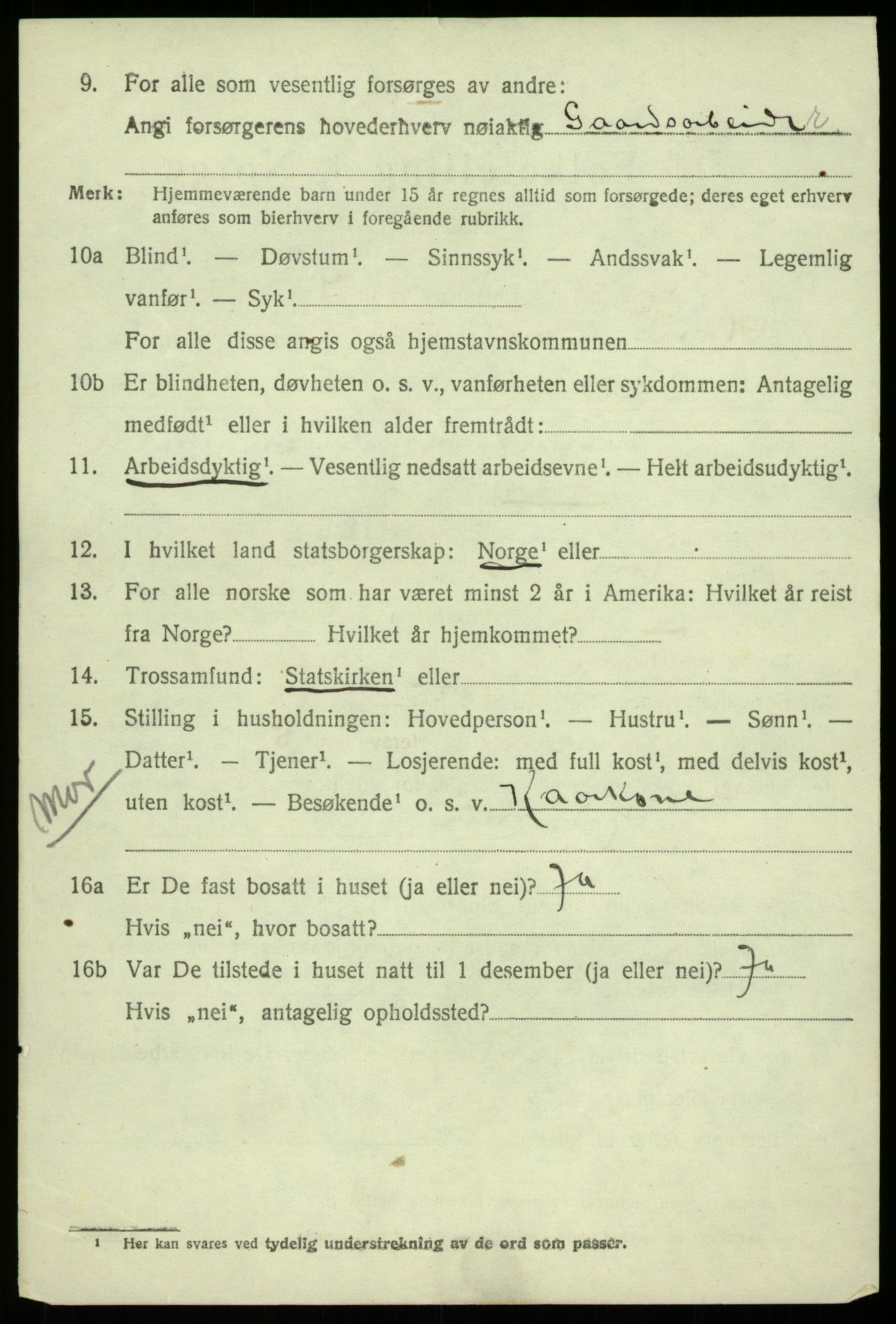 SAB, 1920 census for Os, 1920, p. 6547