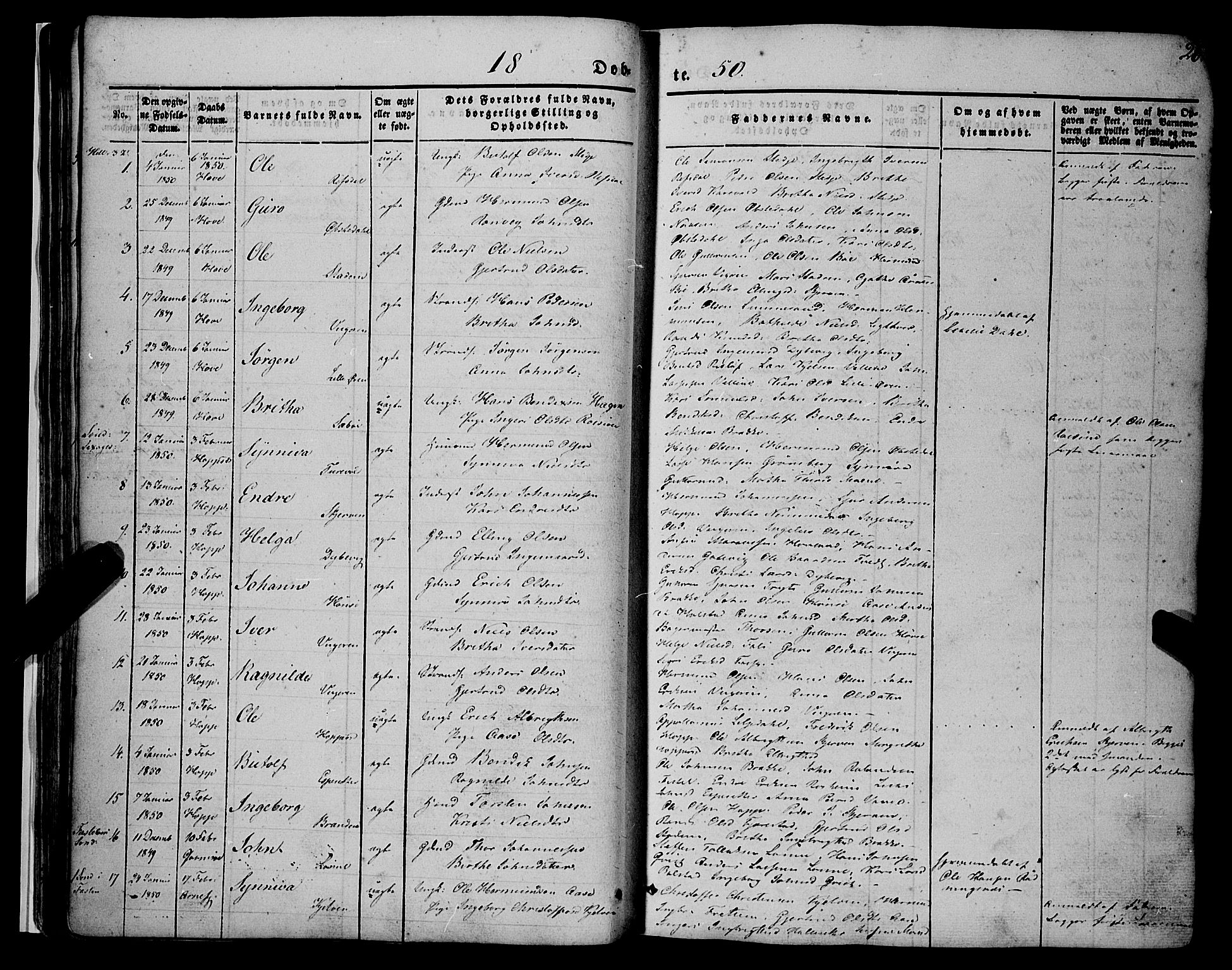 Vik sokneprestembete, AV/SAB-A-81501/H/Haa/Haaa/L0008: Parish register (official) no. A 8, 1846-1865, p. 26