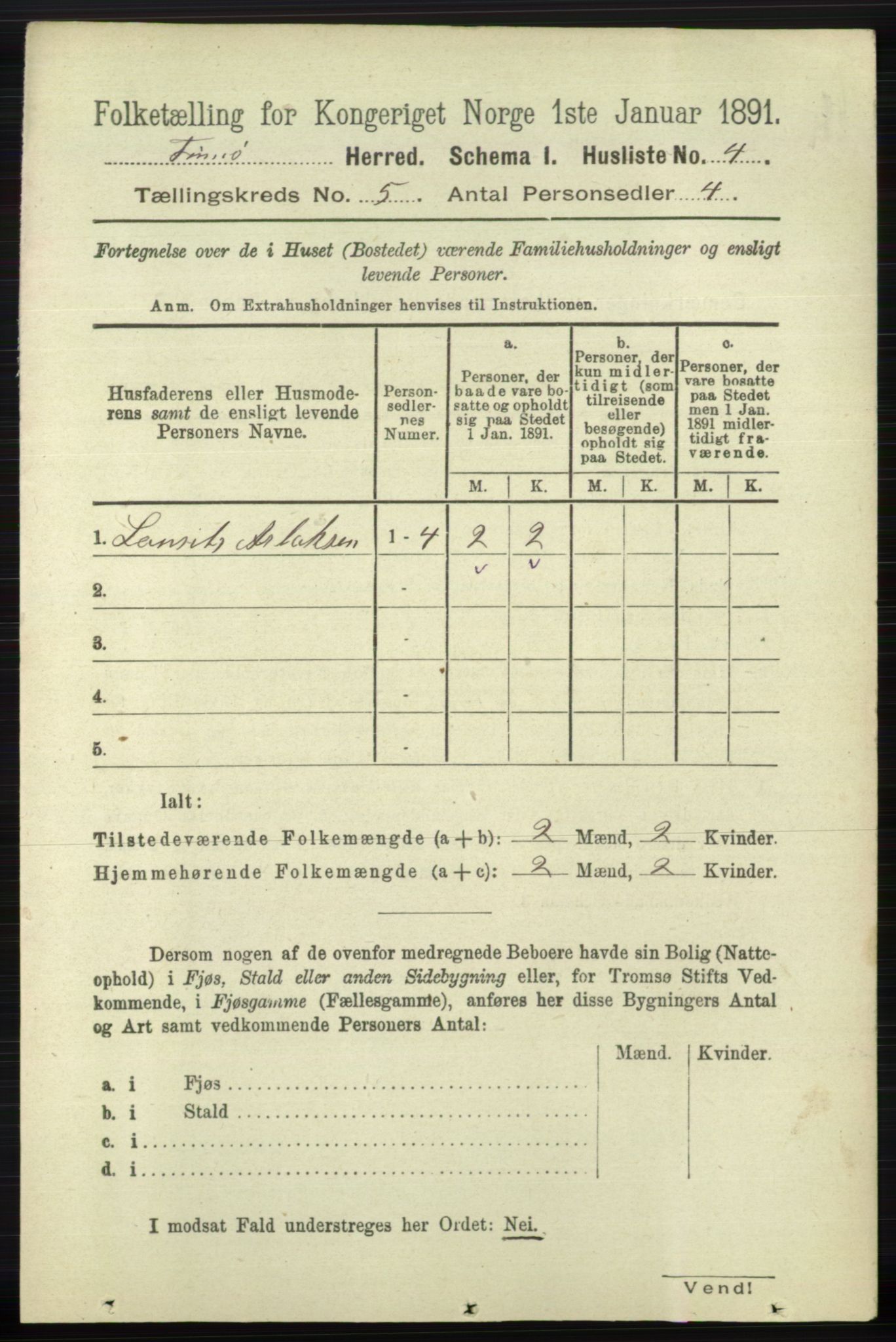 RA, 1891 census for 1141 Finnøy, 1891, p. 1088