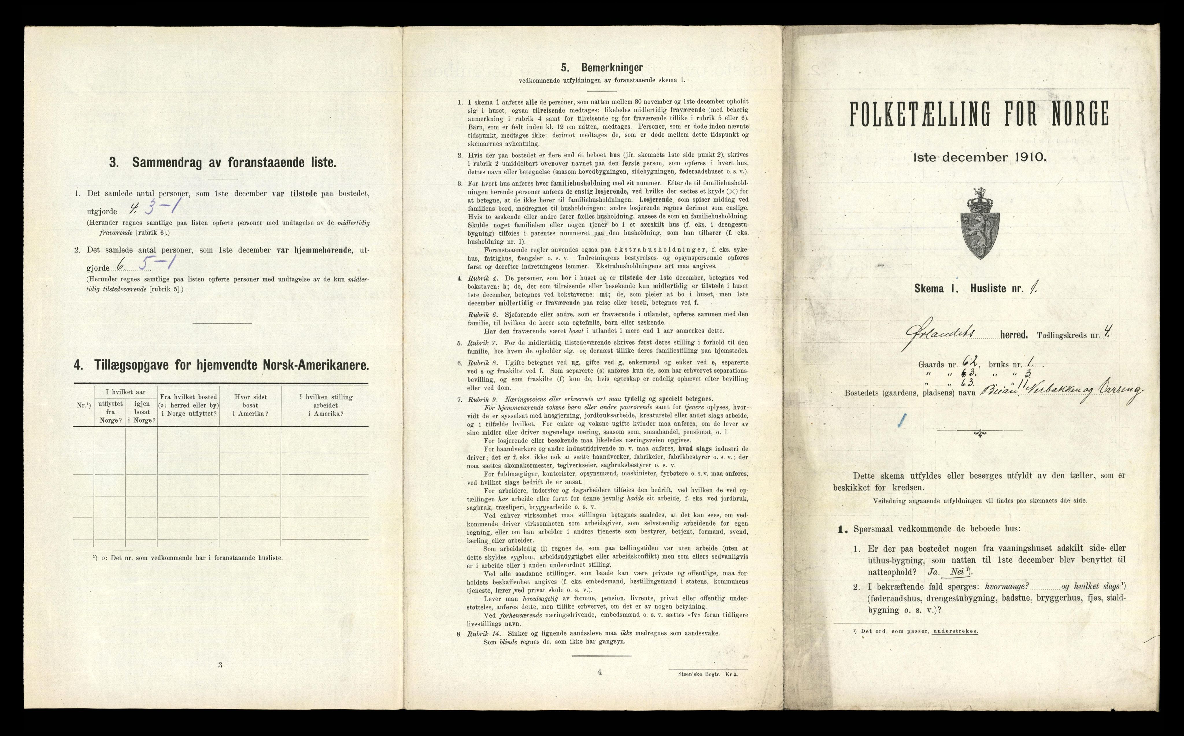 RA, 1910 census for Ørland, 1910, p. 225