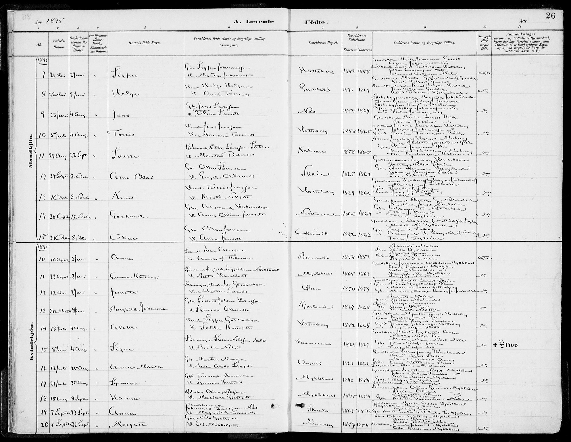 Kvinnherad sokneprestembete, SAB/A-76401/H/Haa: Parish register (official) no. B  1, 1887-1921, p. 26
