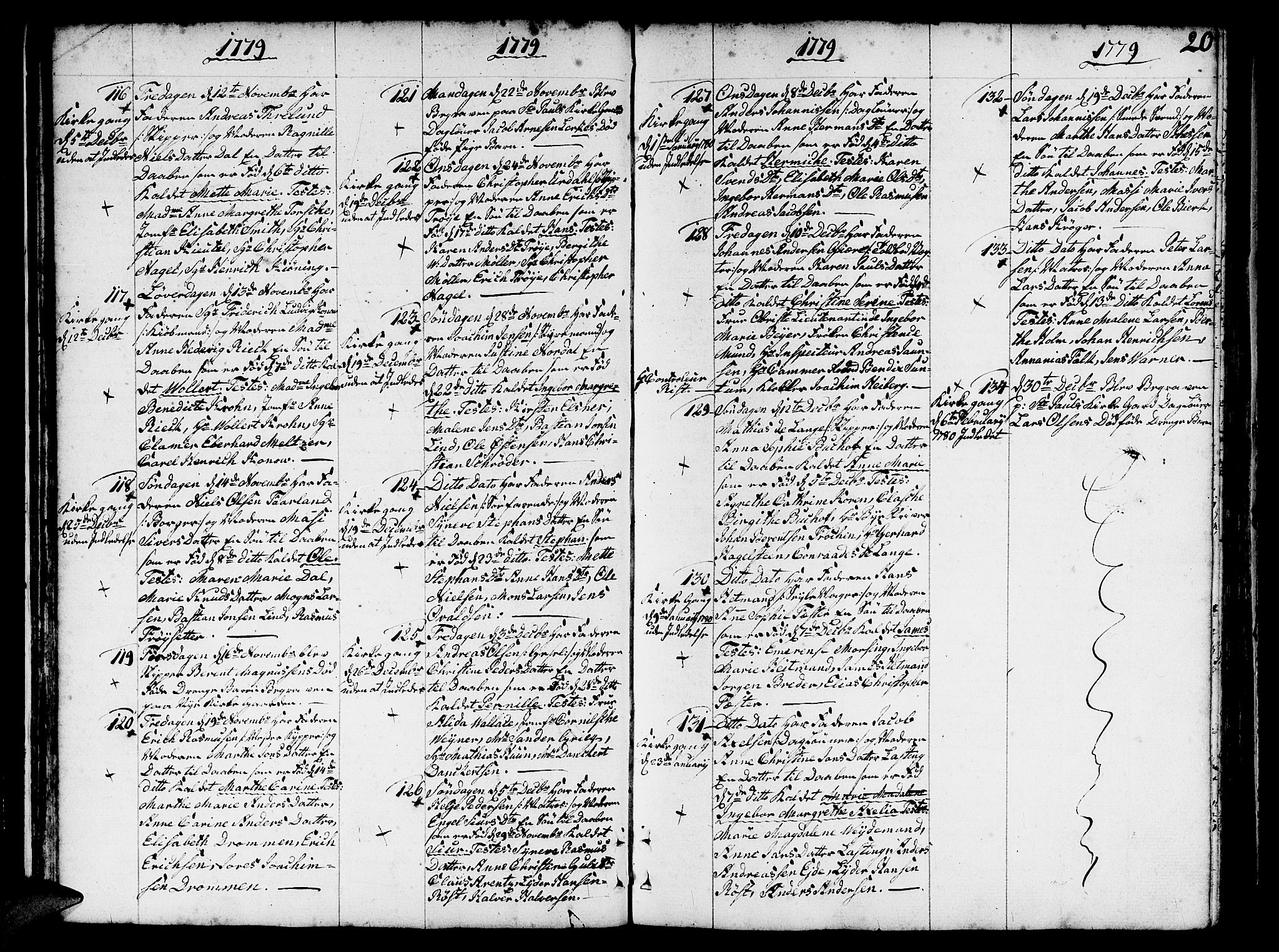 Nykirken Sokneprestembete, AV/SAB-A-77101/H/Haa/L0005: Parish register (official) no. A 5, 1775-1808, p. 20