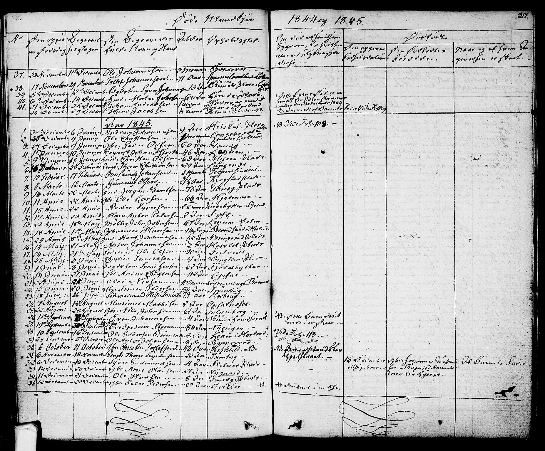 Eidsberg prestekontor Kirkebøker, AV/SAO-A-10905/F/Fa/L0008: Parish register (official) no. I 8, 1832-1848, p. 317